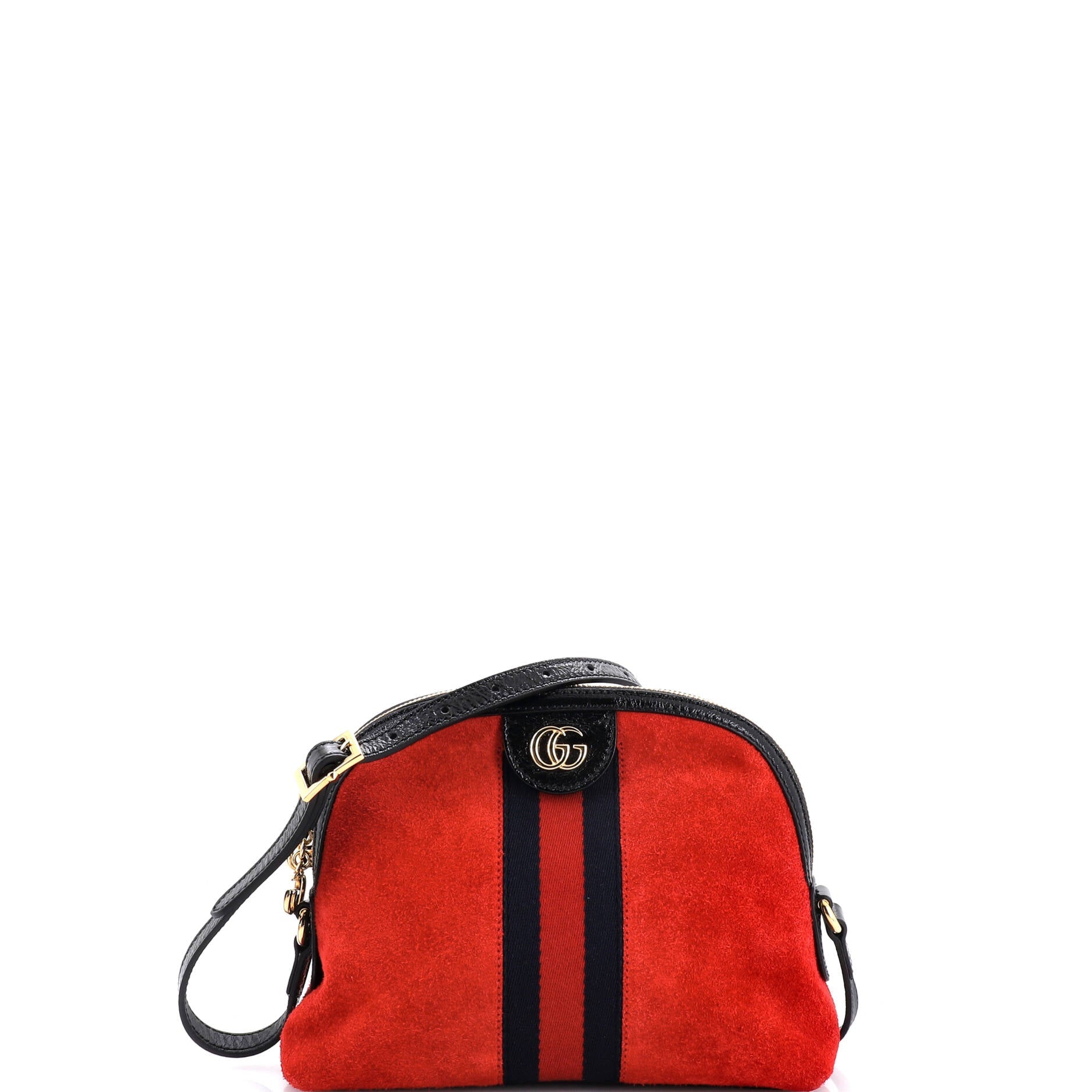 Ophidia Dome Shoulder Bag Suede Small
