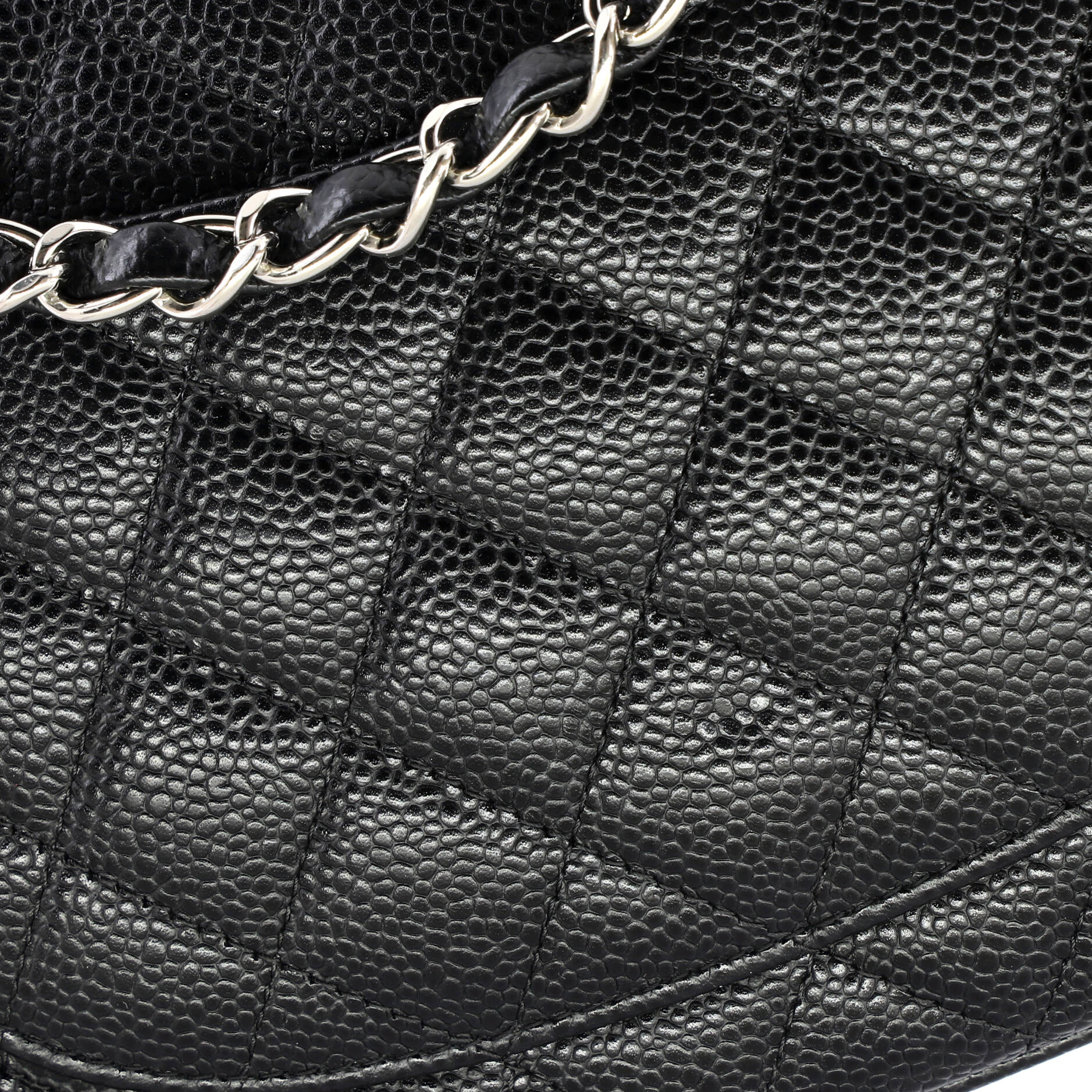 Classic Double Flap Bag Quilted Caviar Medium