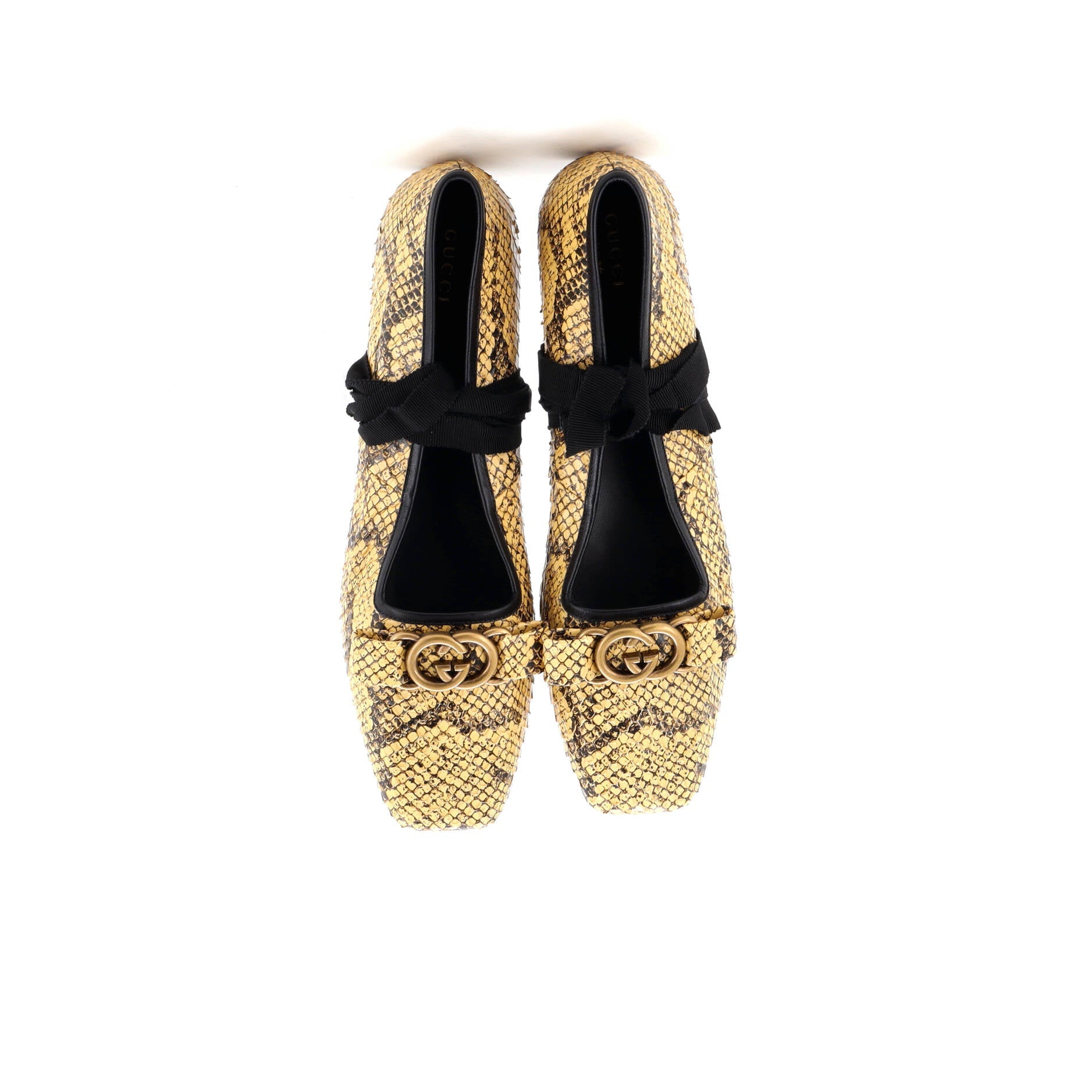 Women's Evi Interlocking G Ballet Flats Snakeskin