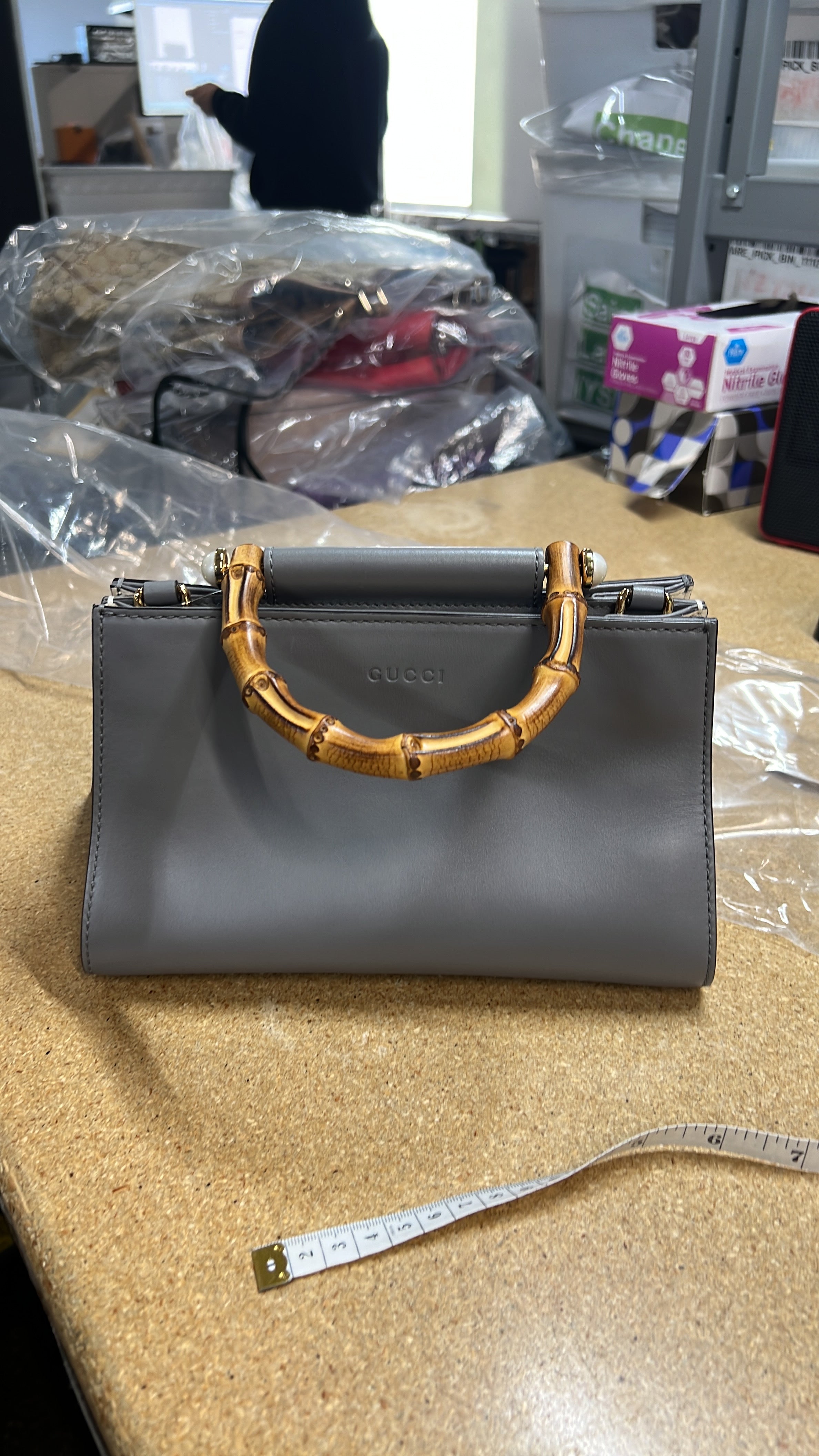 Nymphaea Top Handle Bag Leather Mini