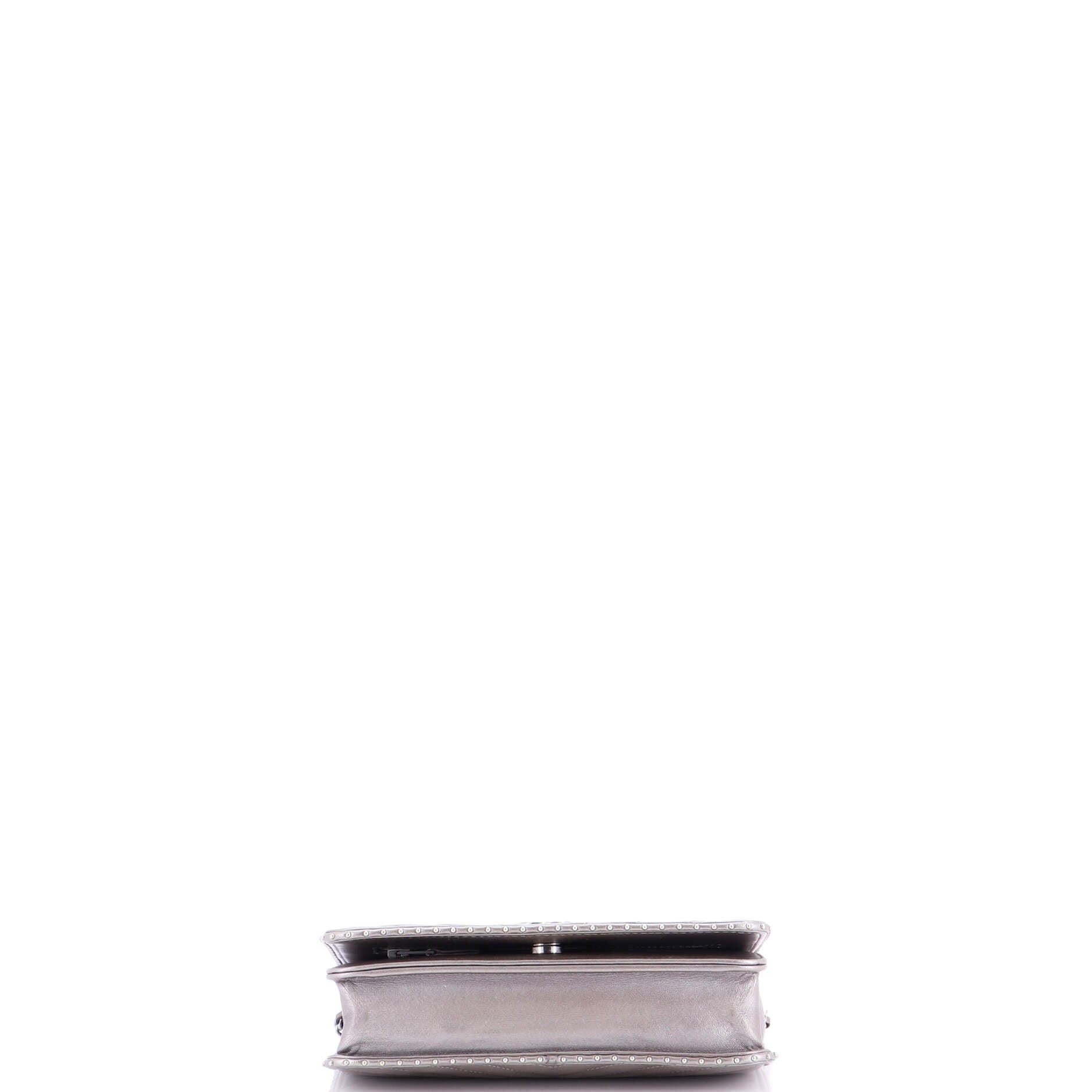 Wallet on Chain Chevron Lambskin with Studded Detail