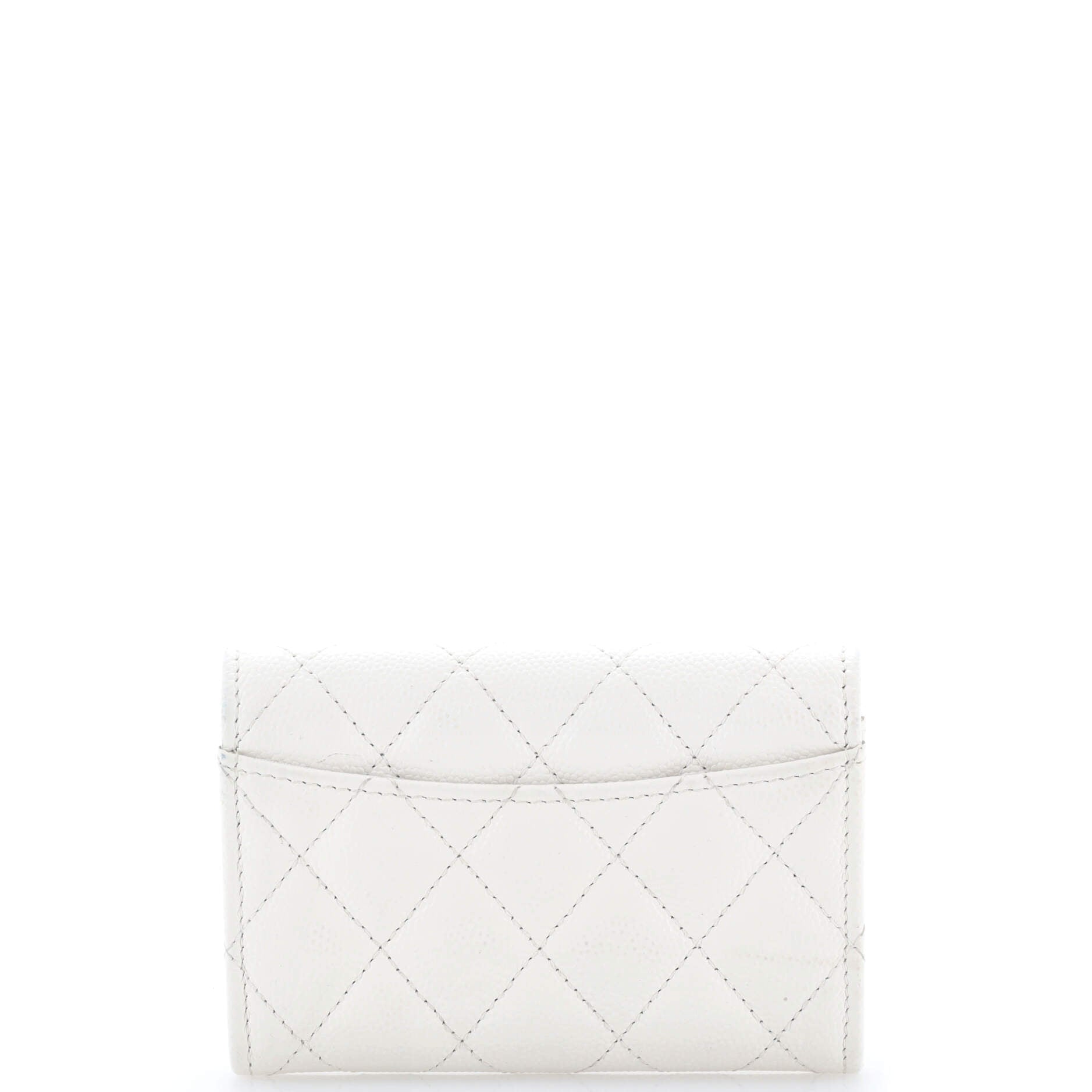 Classic Flap Card Case Quilted Caviar