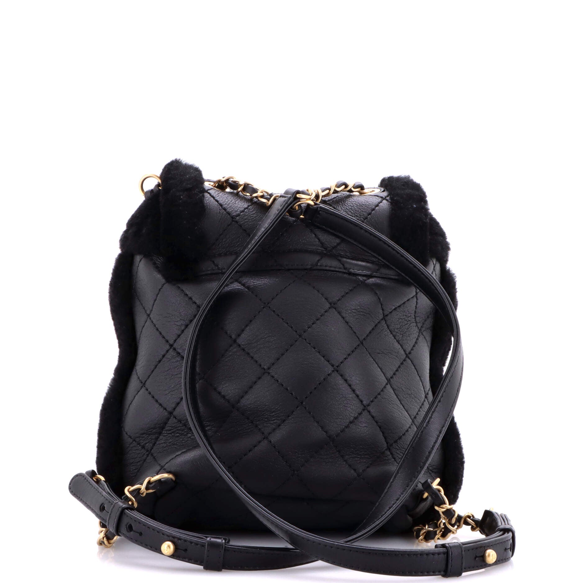 Paris-Hamburg Flap Backpack Quilted Lambskin and Shearling