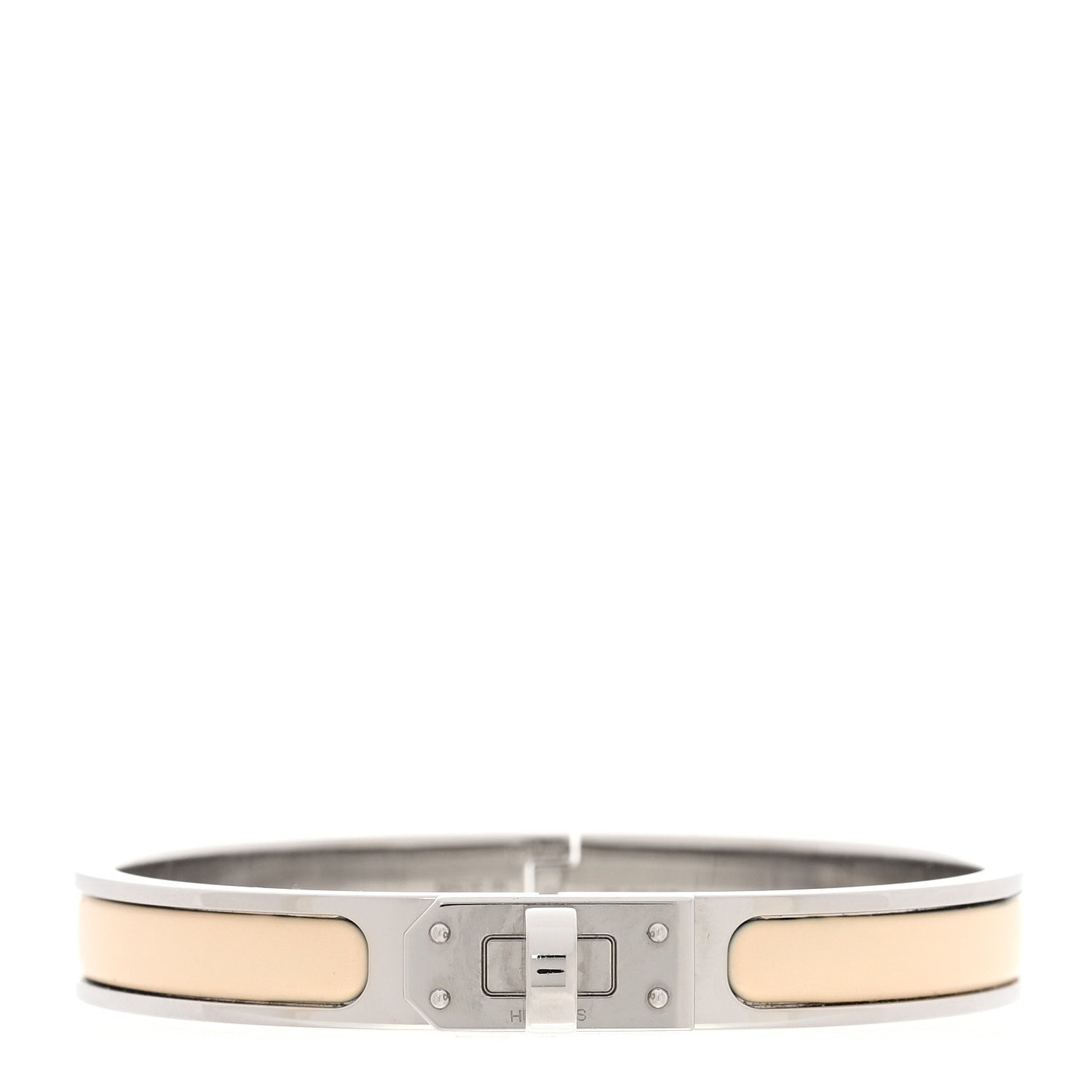 Enamel Mini Clic Kelly Bracelet PM Creme