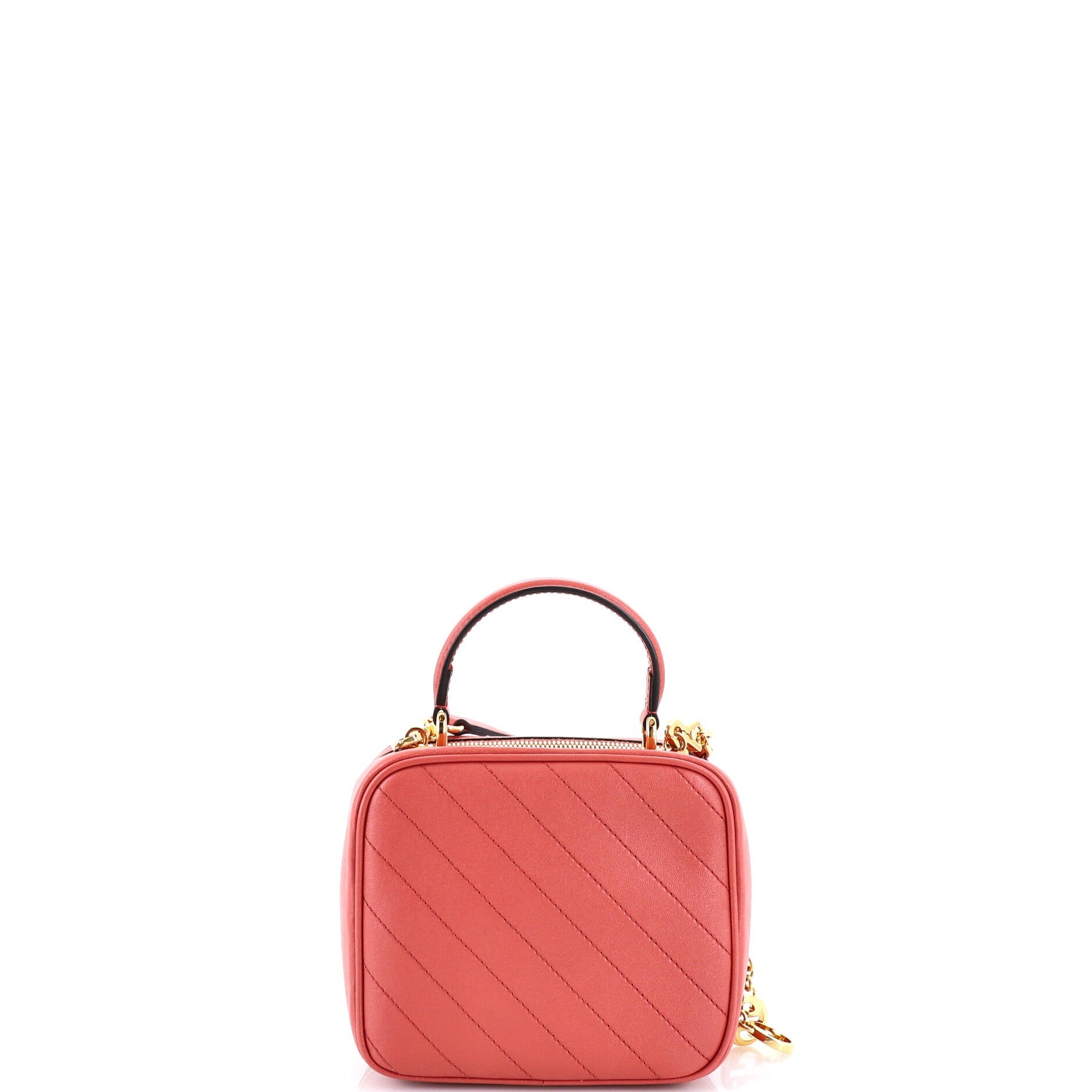 Blondie NM Top Handle Shoulder Bag Diagonal Quilted Leather