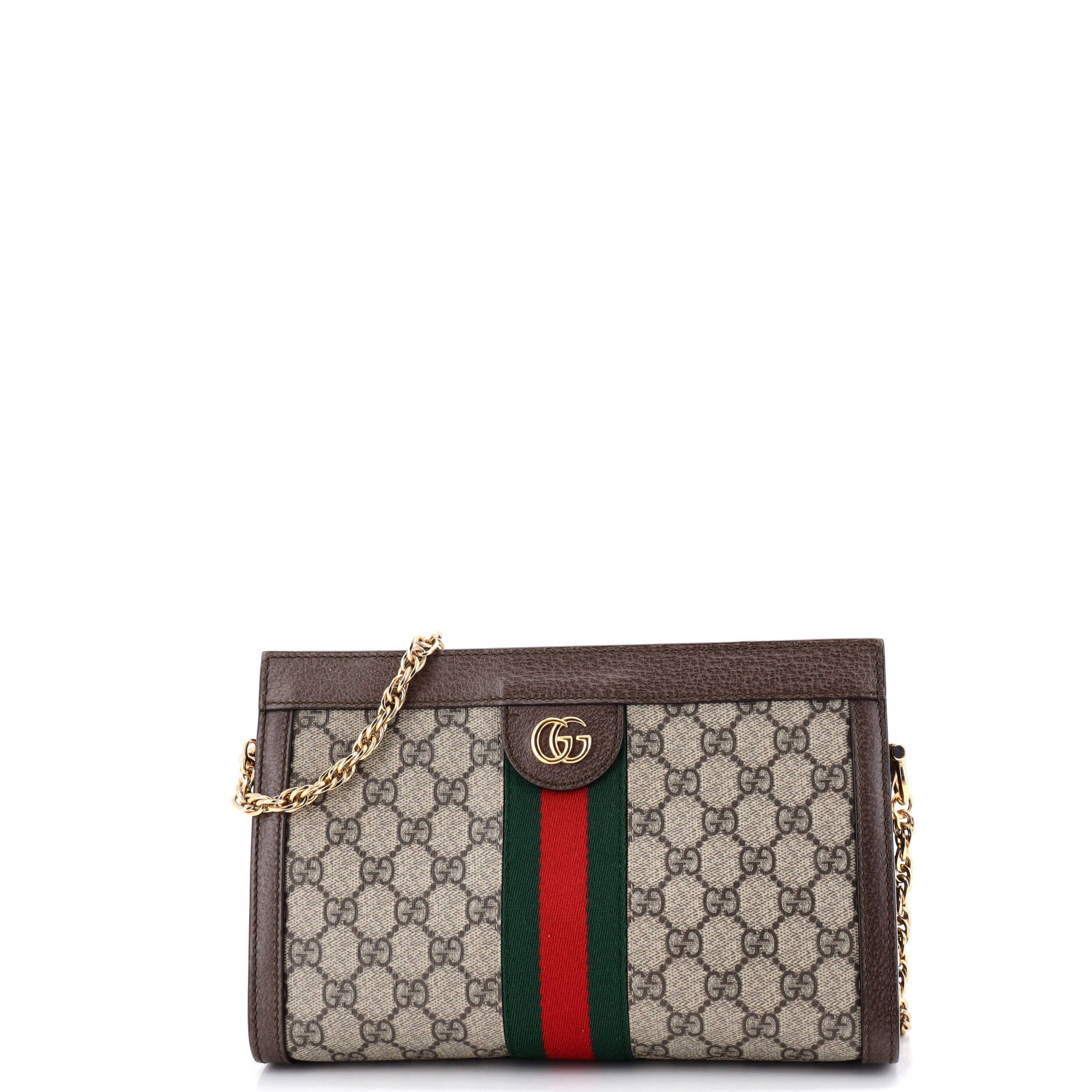 Ophidia Chain Shoulder Bag GG Coated Canvas Small