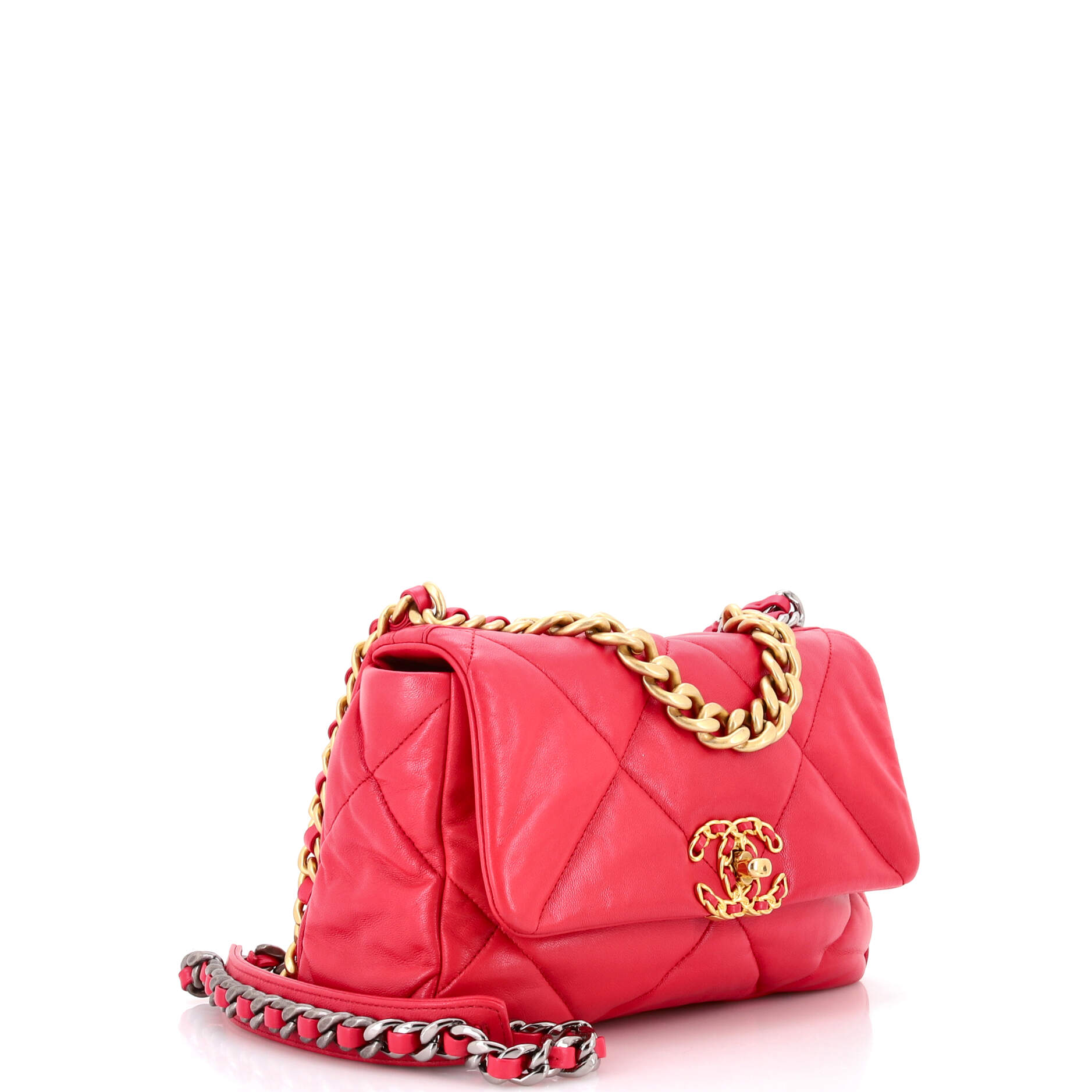 19 Flap Bag Quilted Leather Medium