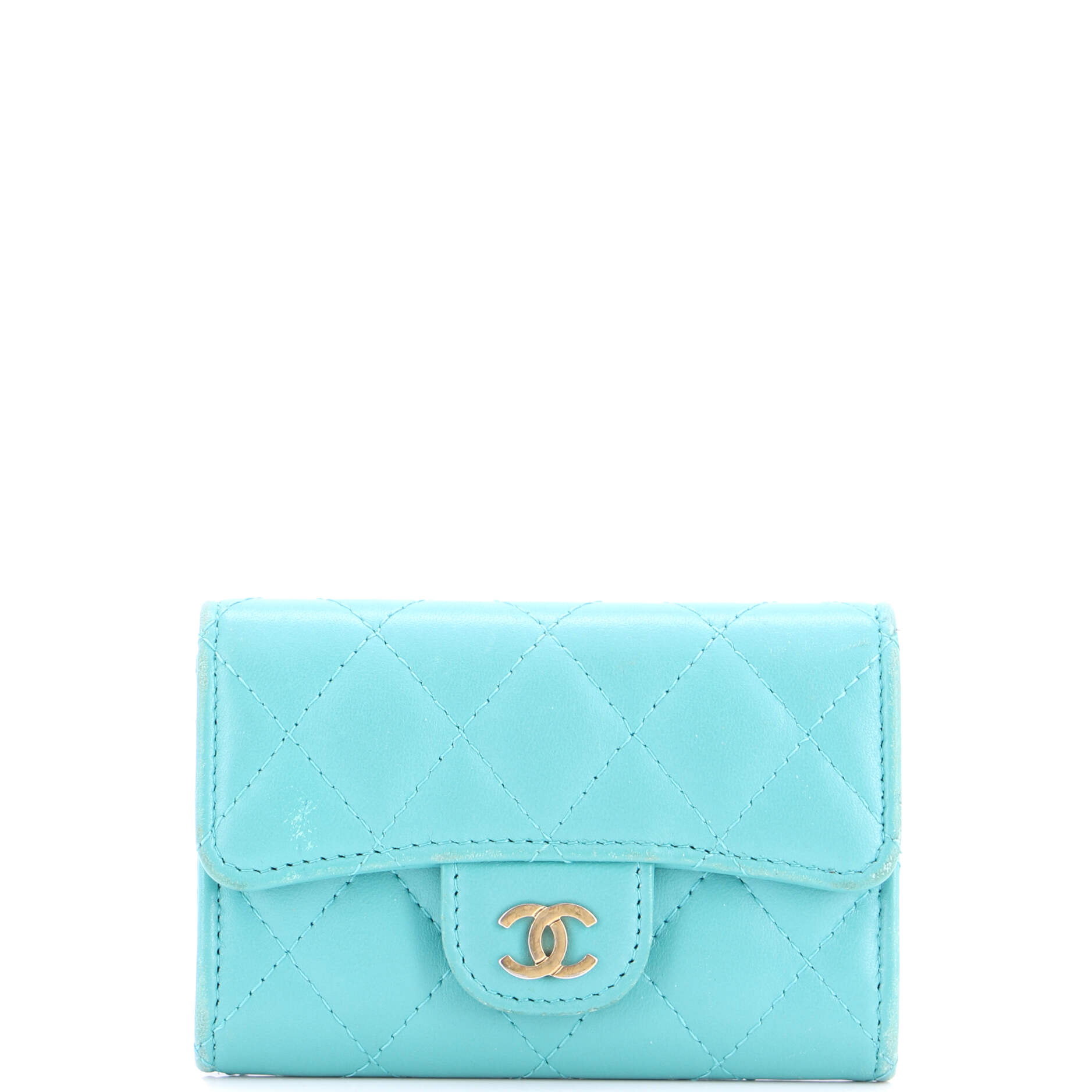 Classic Flap Card Case Quilted Lambskin