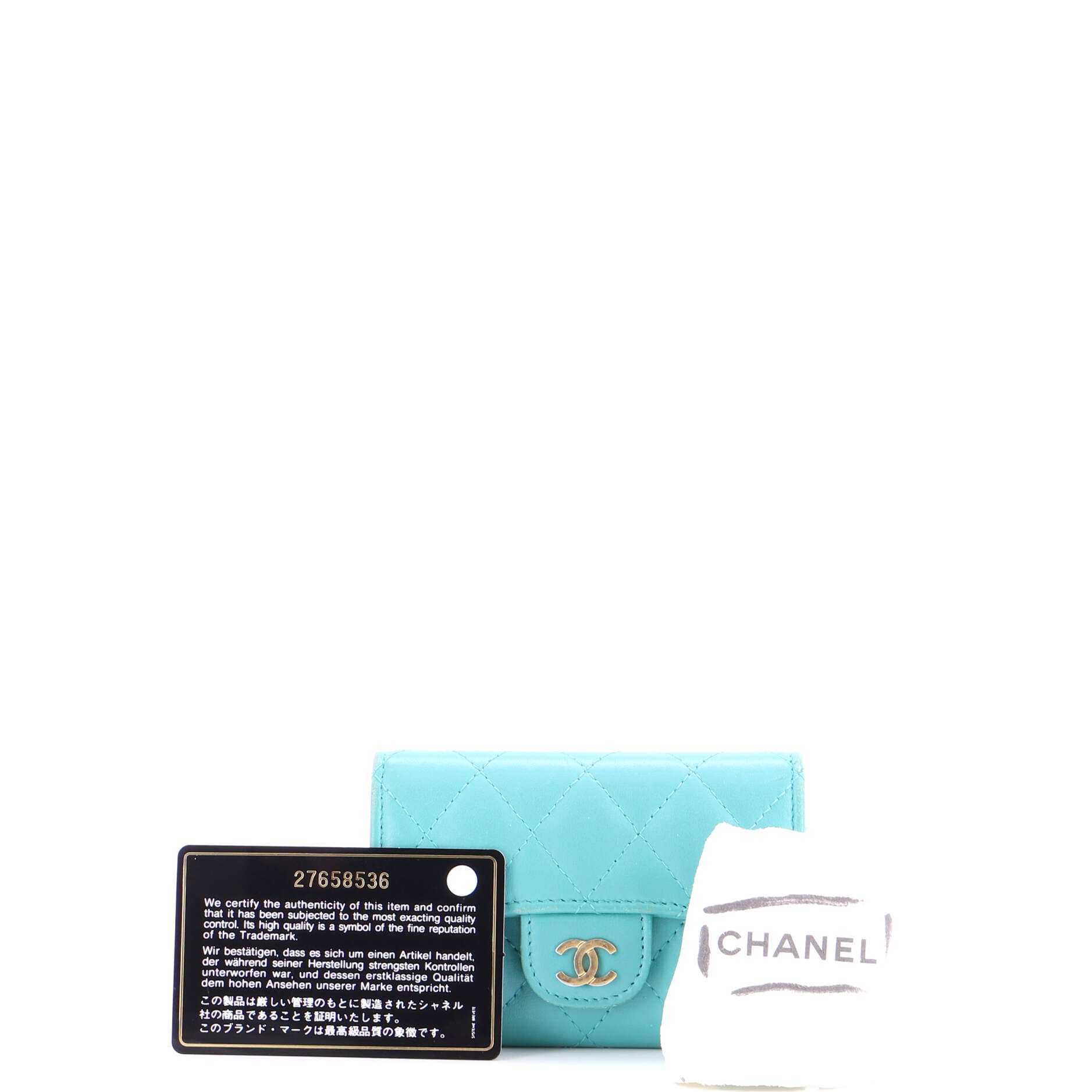 Classic Flap Card Case Quilted Lambskin
