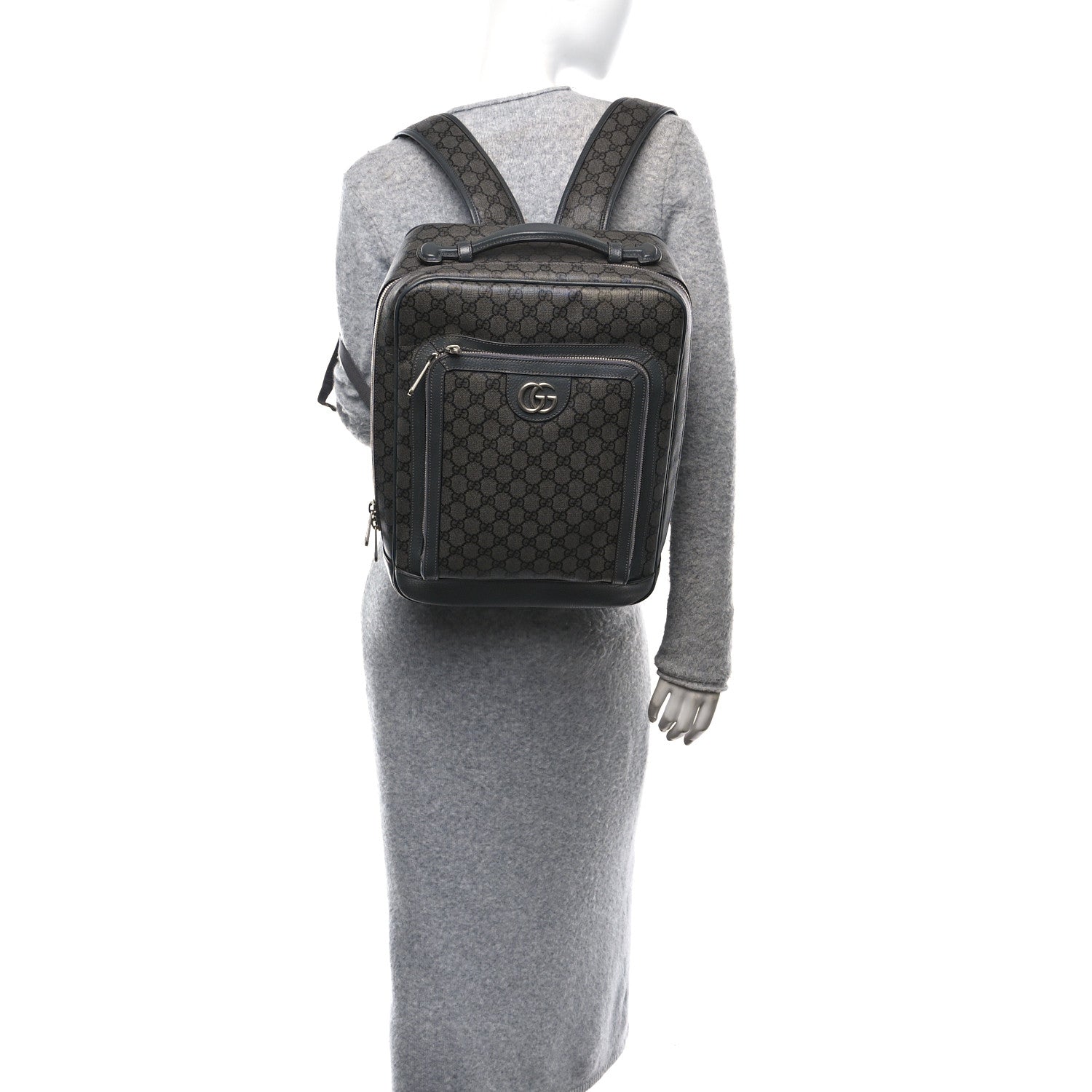 GG Supreme Monogram Ophidia Backpack Grey