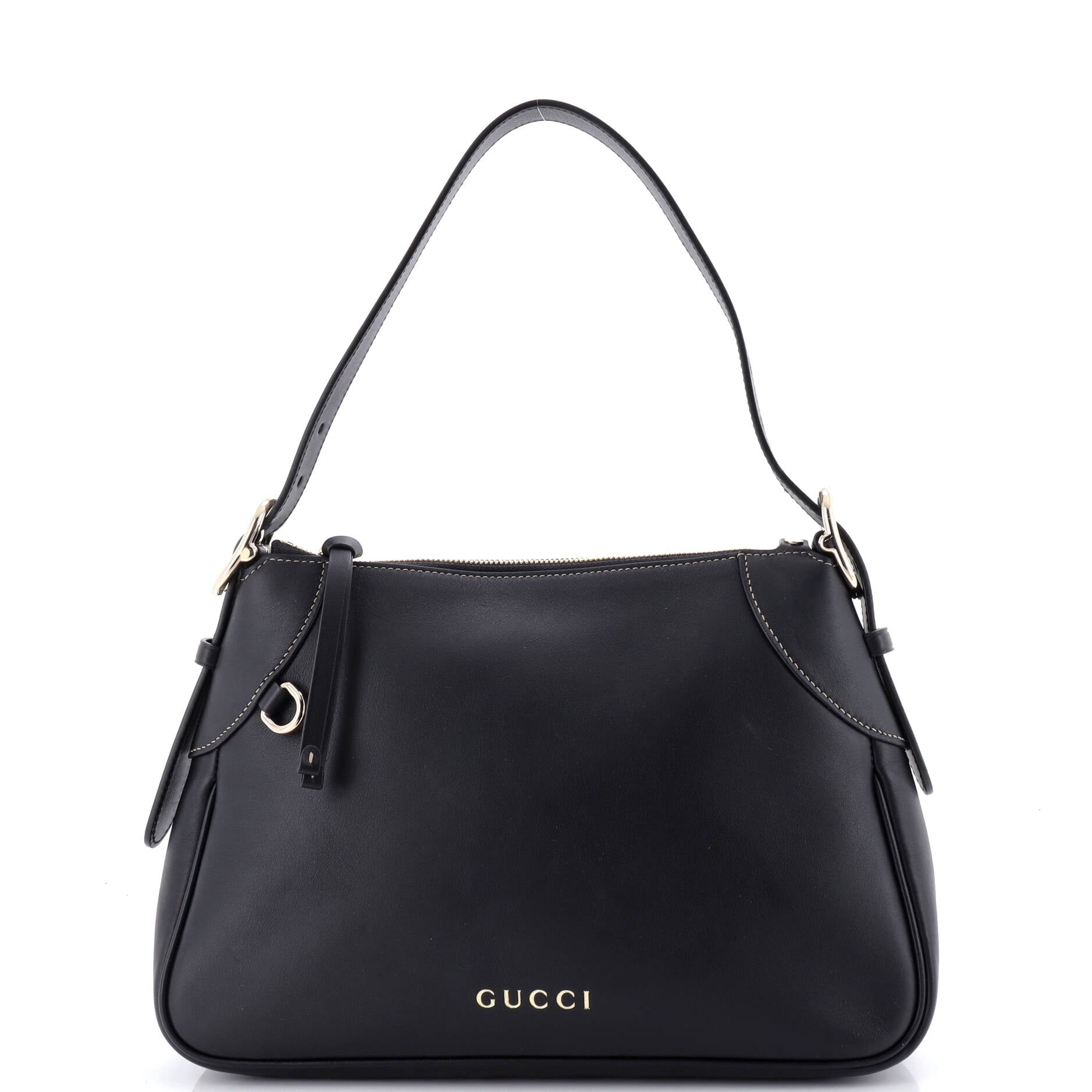 Emblem Shoulder Bag Leather Medium