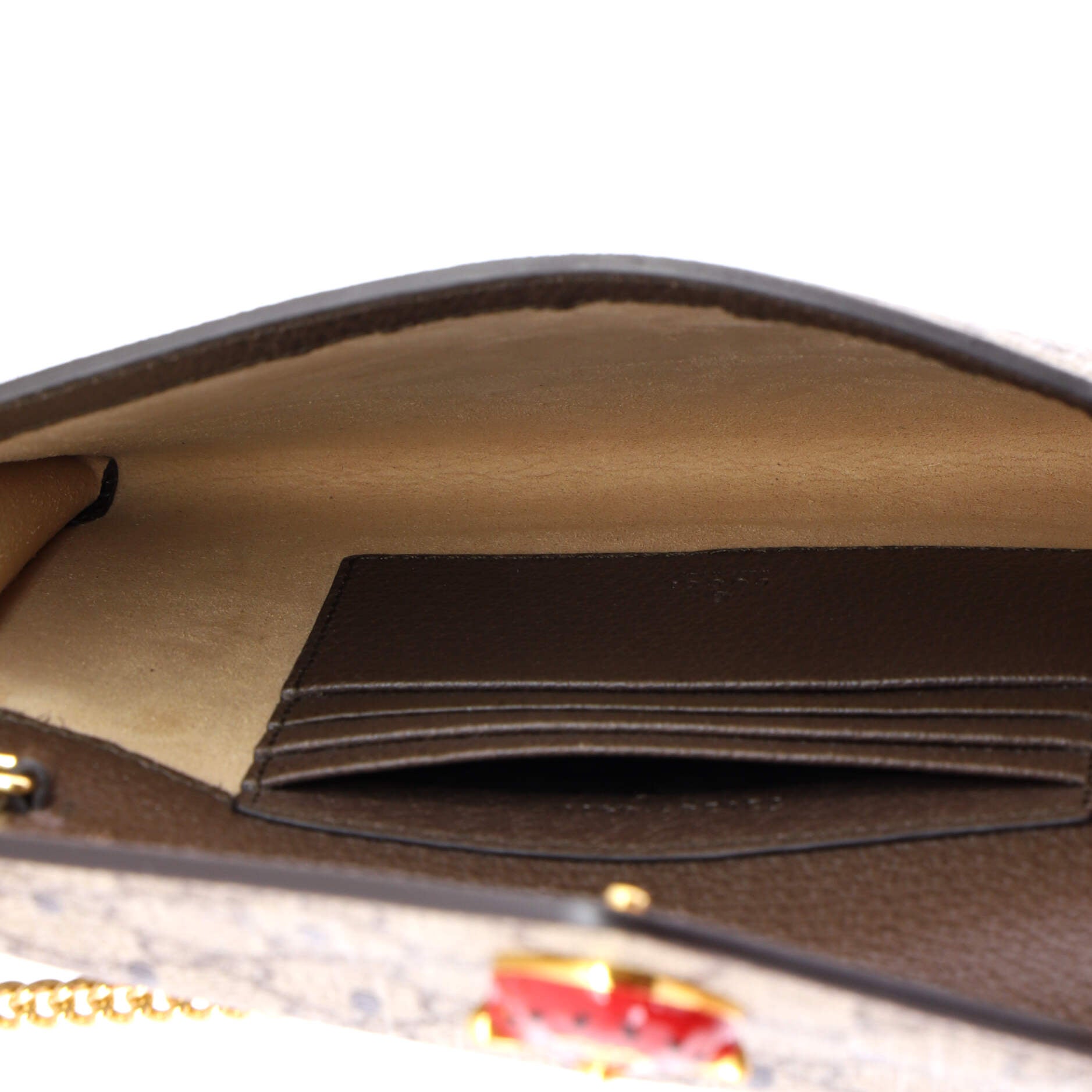 Strawberry Wallet on Chain Printed GG Coated Canvas Mini