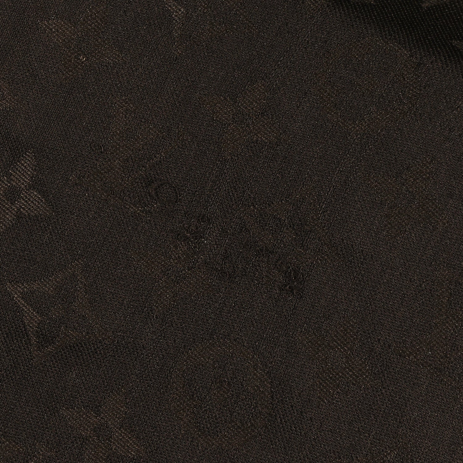 Silk Wool Monogram Denim Shawl Chocolate