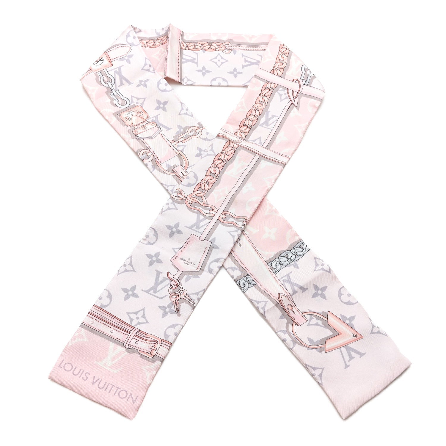 Silk Monogram Confidential Bandeau Light Pink