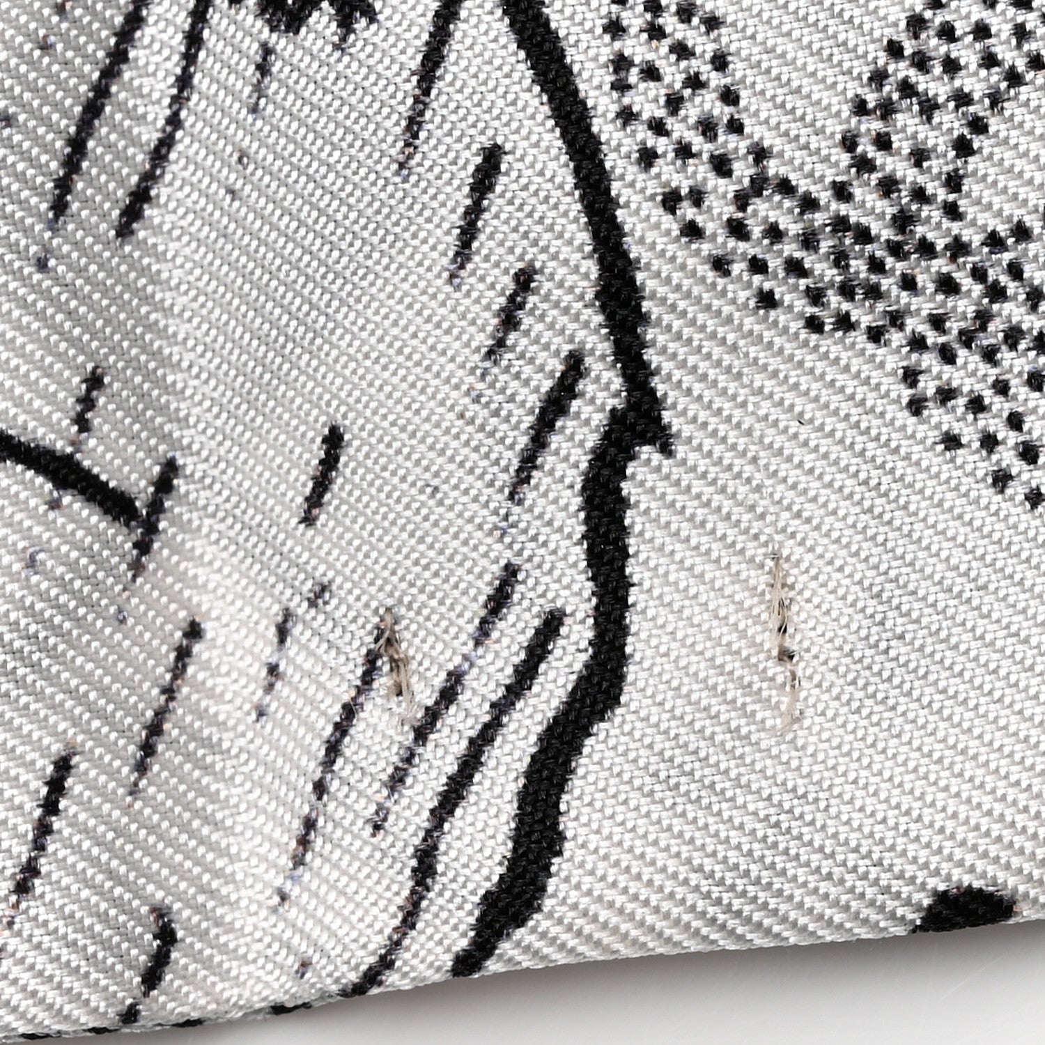 Silk Camellia CC Bandeau Scarf White Black