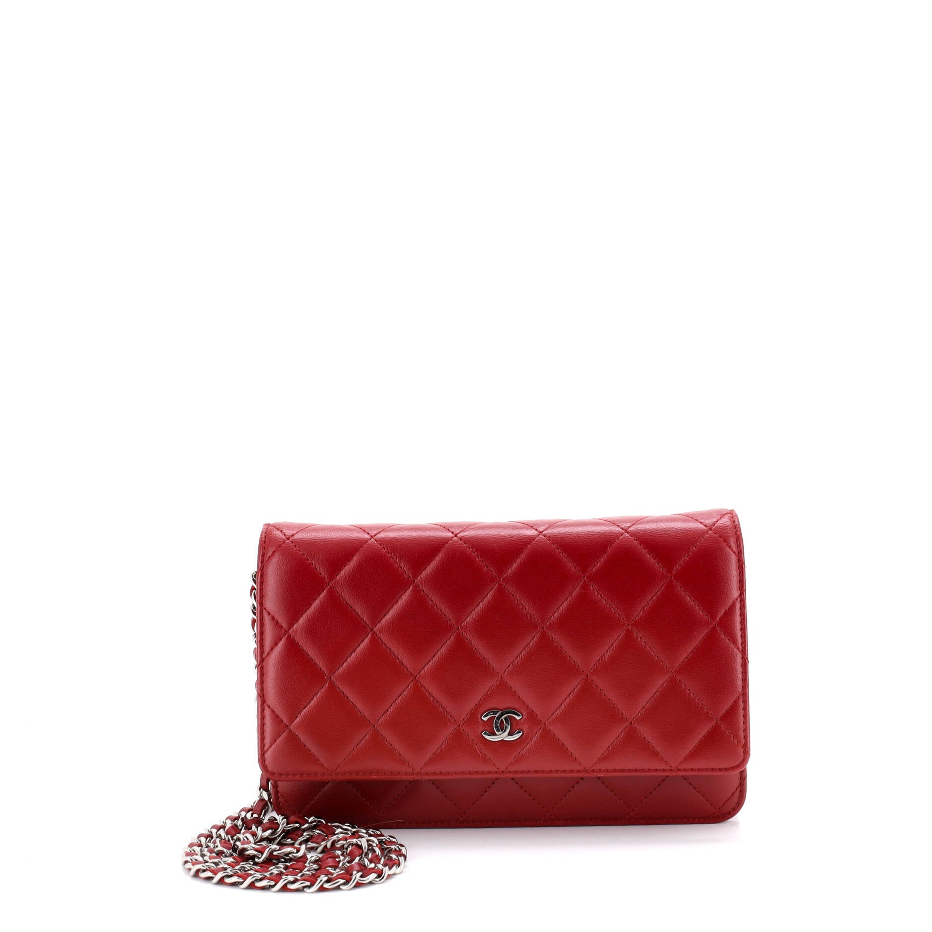 Wallet on Chain Quilted Lambskin