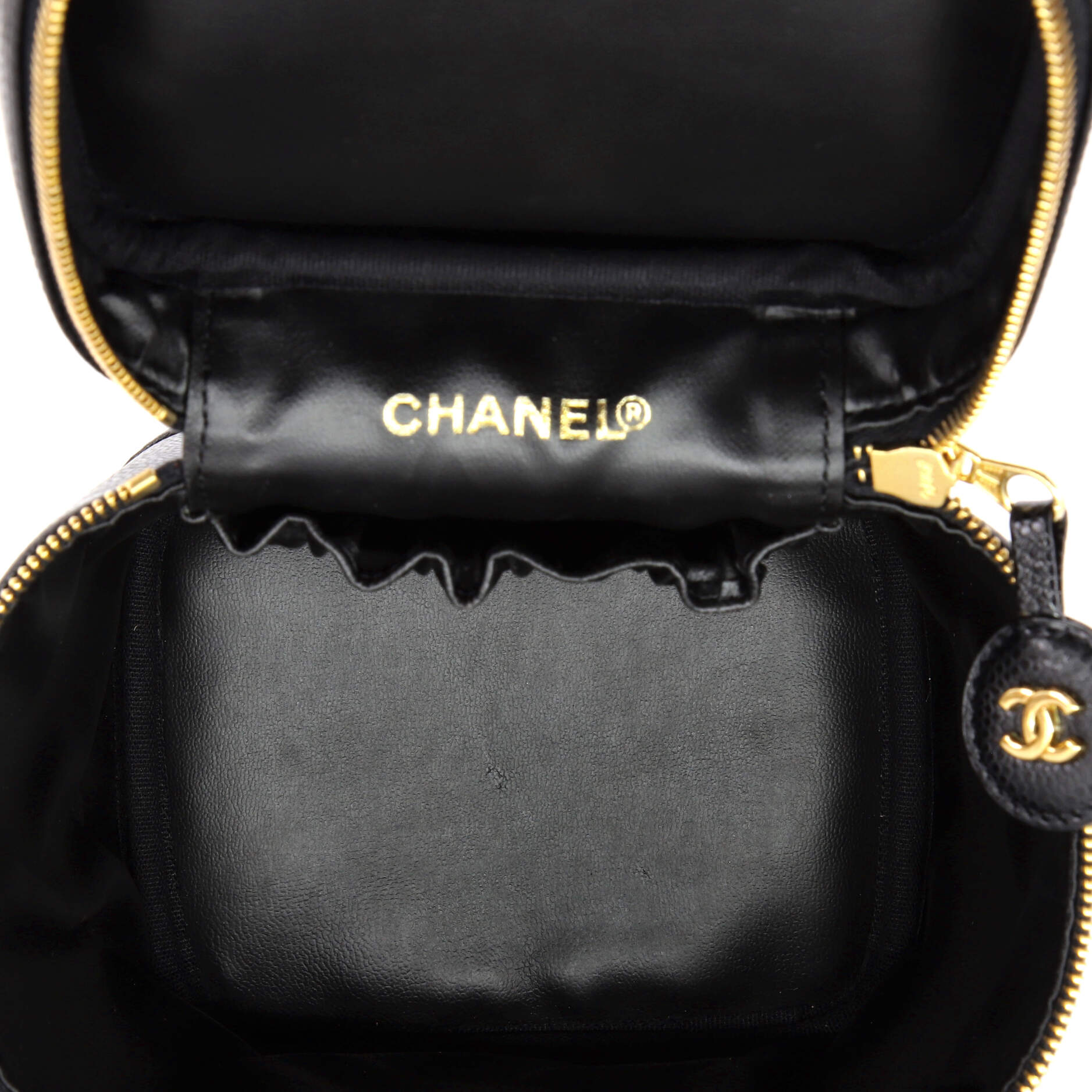 Vintage Timeless Cosmetic Case Caviar Tall