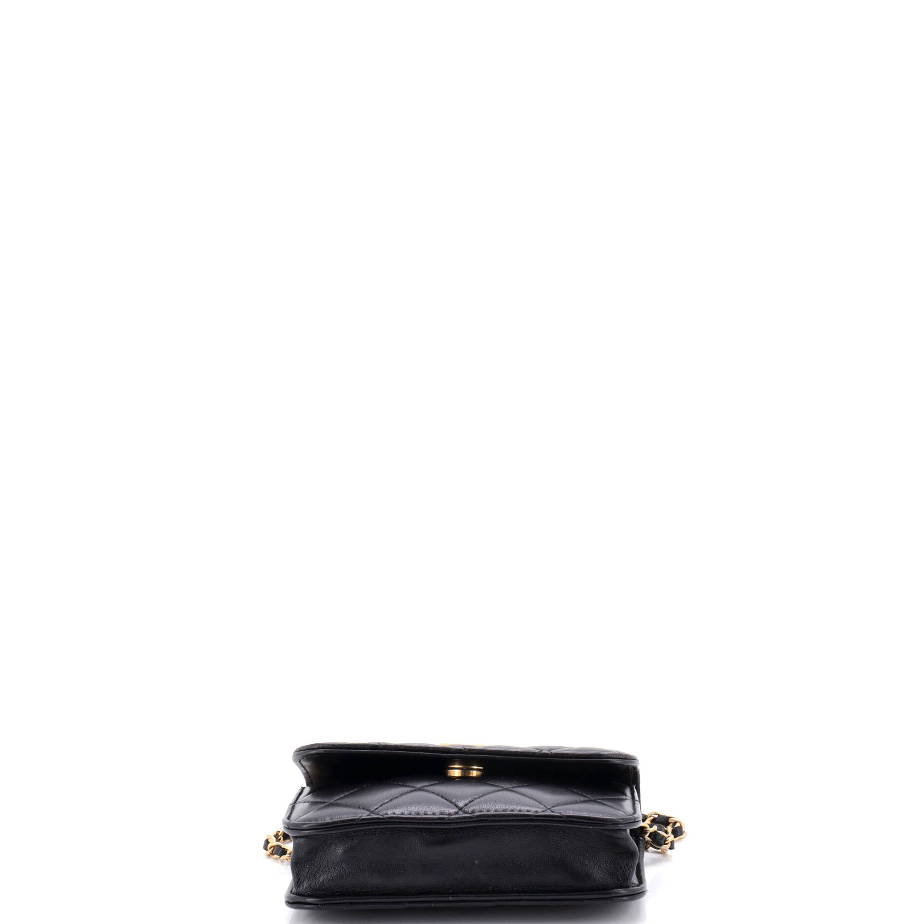 Pearl Crush Flap Clutch with Chain Quilted Lambskin Mini