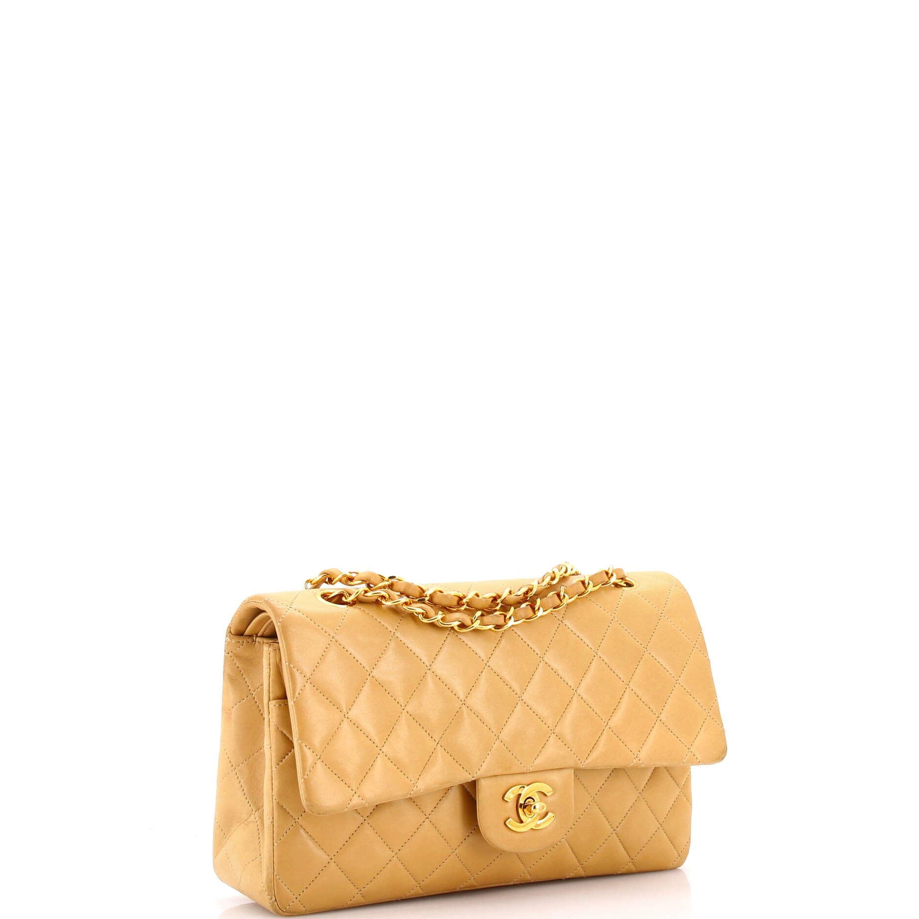 Vintage Classic Double Flap Bag Quilted Lambskin Medium