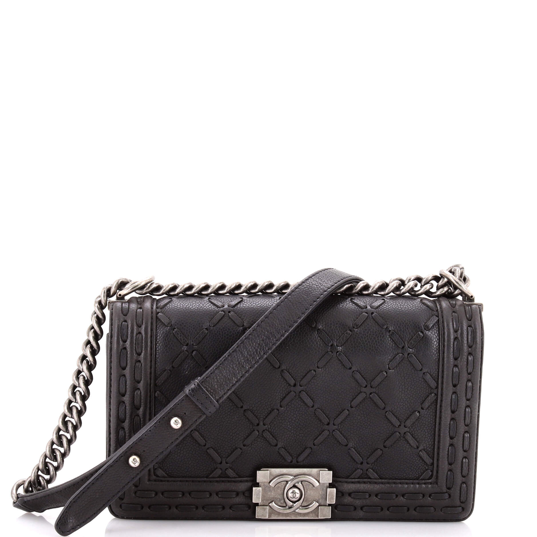 19 Flap Bag Quilted Leather Maxi