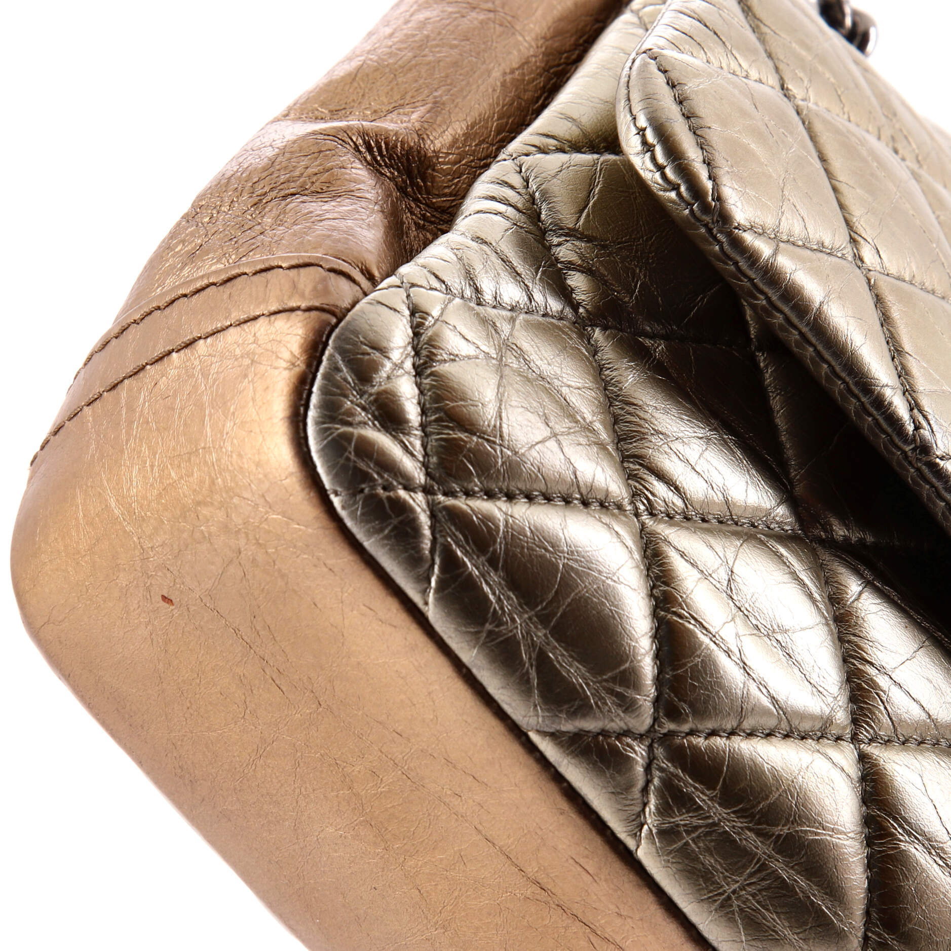 Lady Pearly Flap Bag Quilted Calfskin Medium