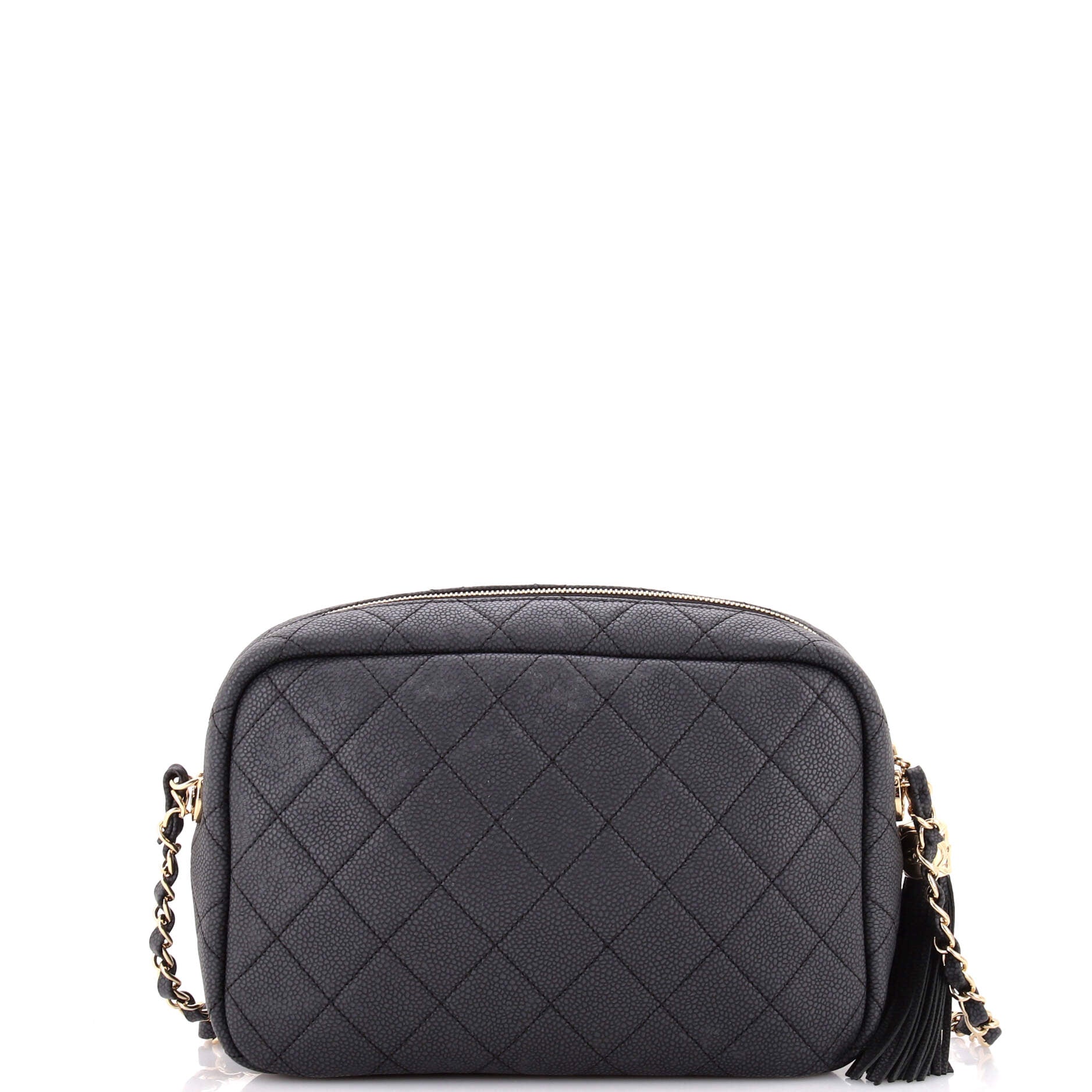 Coco Tassel Camera Case Quilted Caviar Large