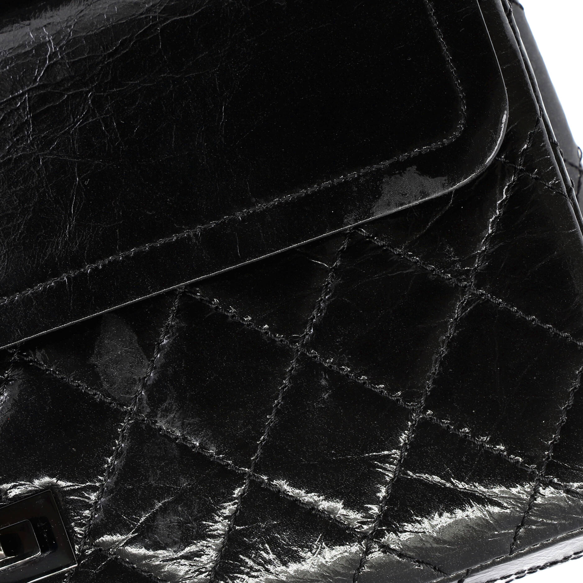 So Black Reissue 2.55 Flap Bag Quilted Glazed Calfskin 226