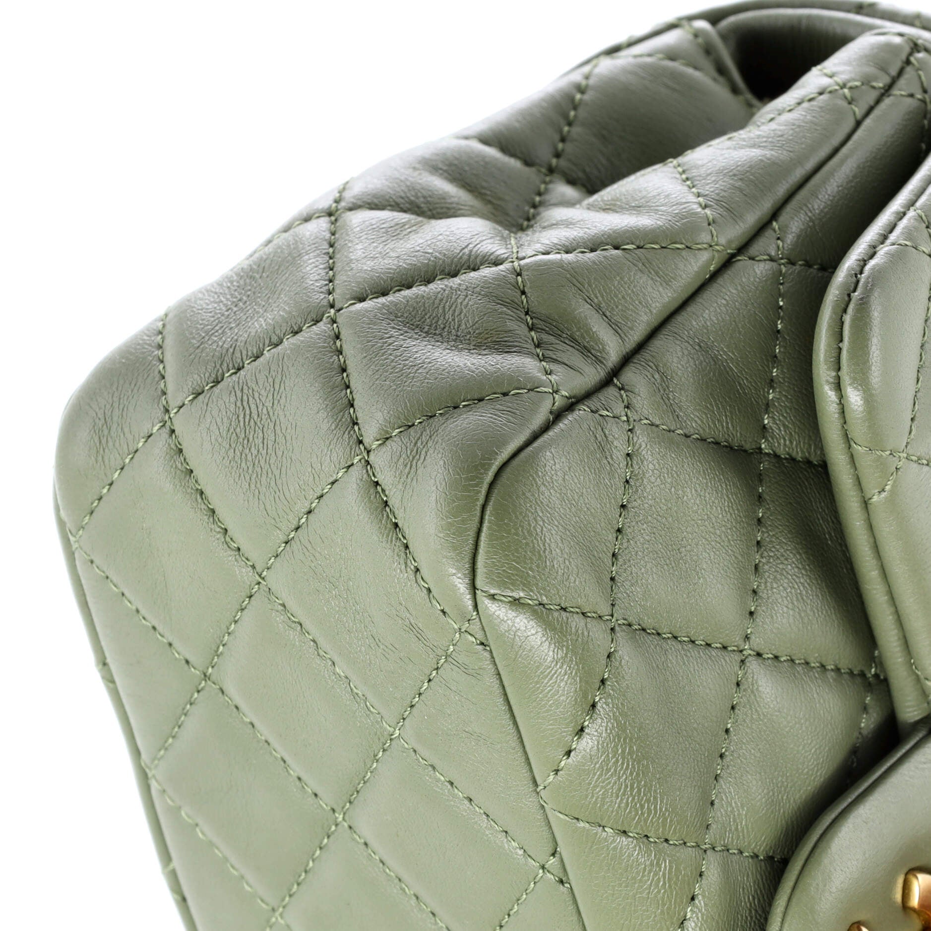 Pearl Crush Square Flap Bag Quilted Lambskin Mini