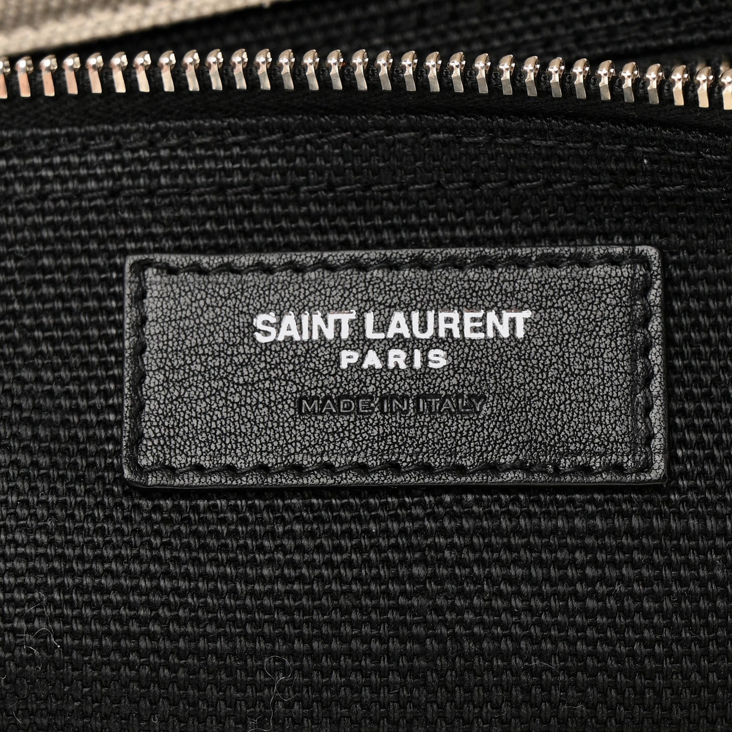 Linen Calfskin Rive Gauche Tote White Black