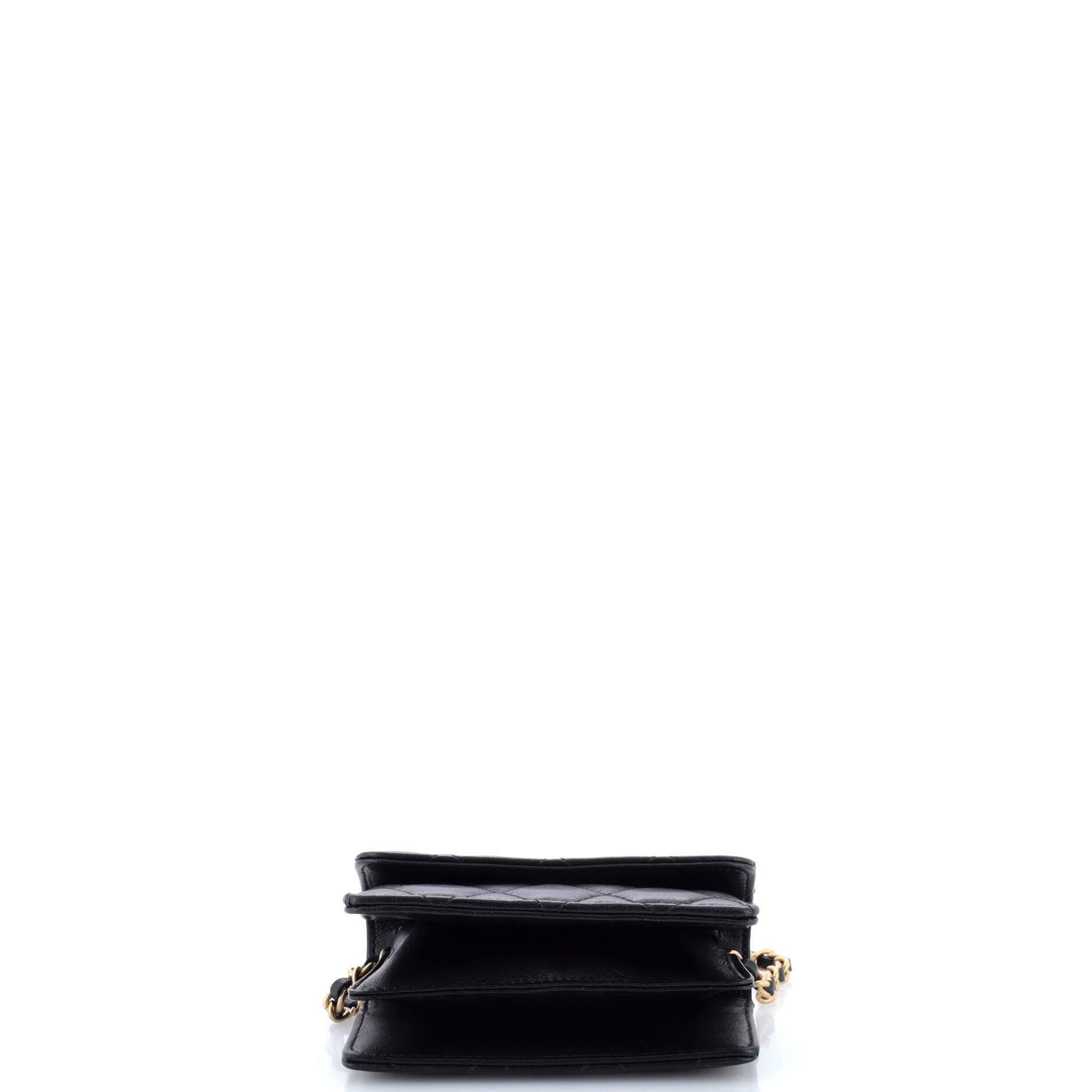 Pearl Crown Clutch with Chain Quilted Lambskin