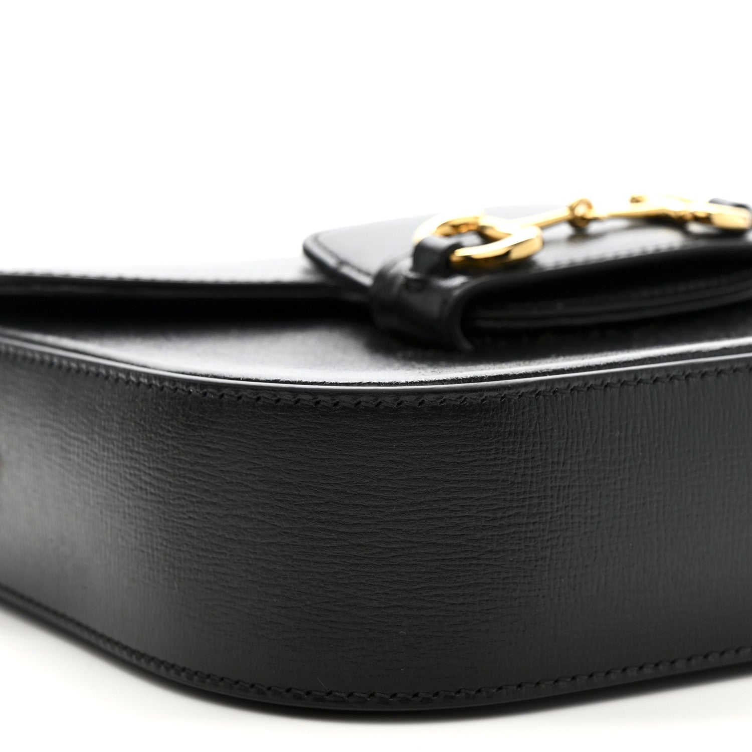 Azalea Calfskin Web Mini Horsebit 1955 Shoulder Bag Black