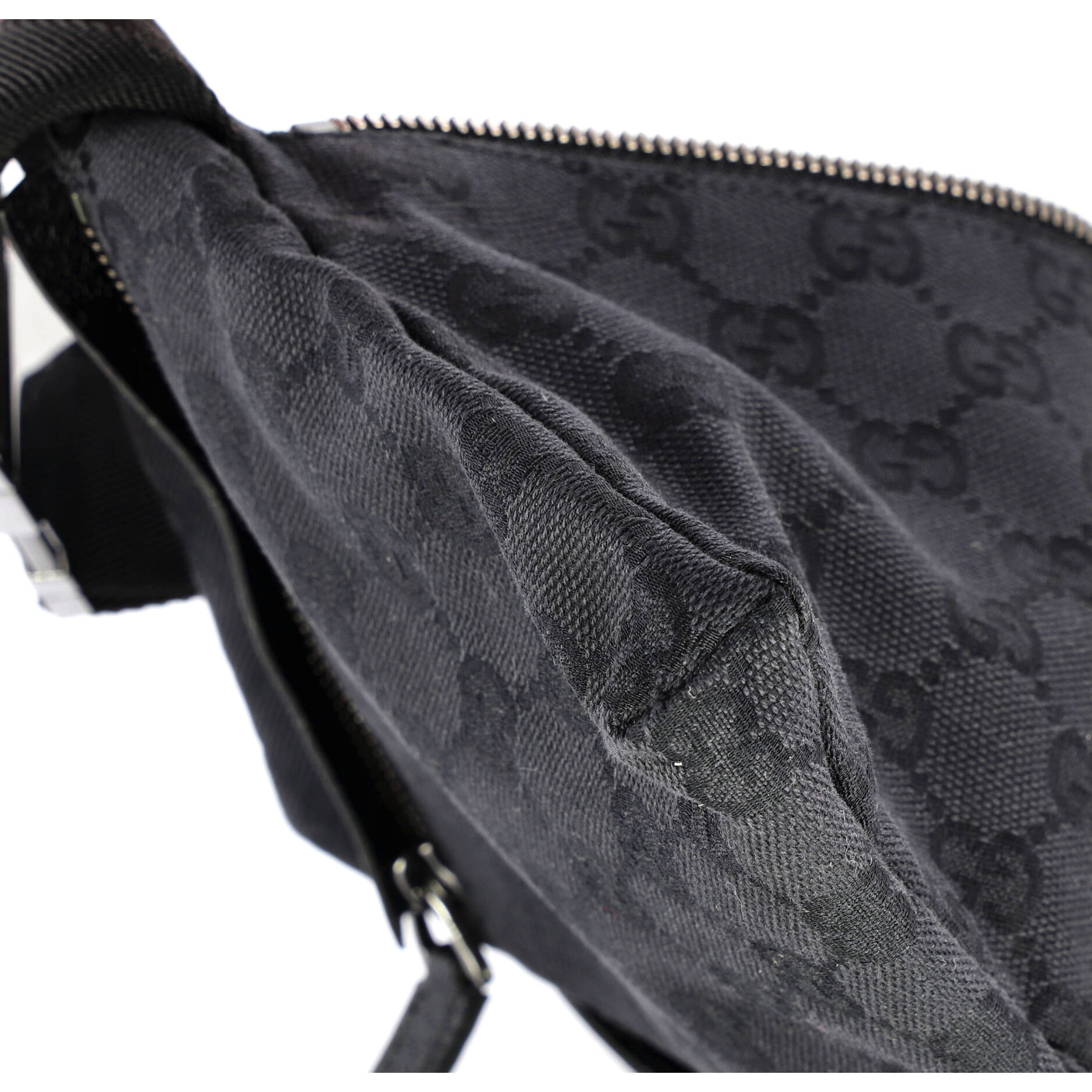 Vintage Double Belt Bag GG Canvas with Leather