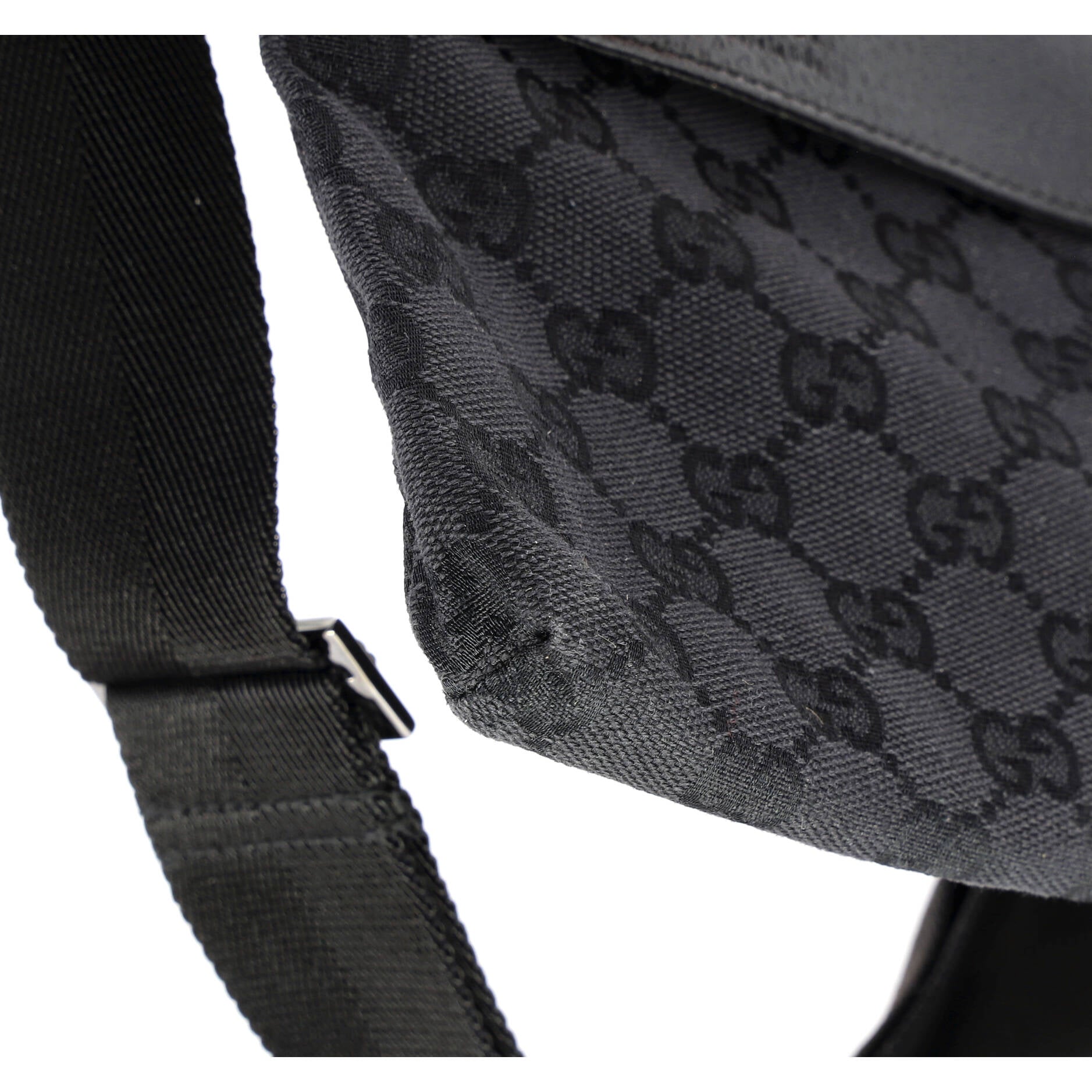 Vintage Double Belt Bag GG Canvas with Leather