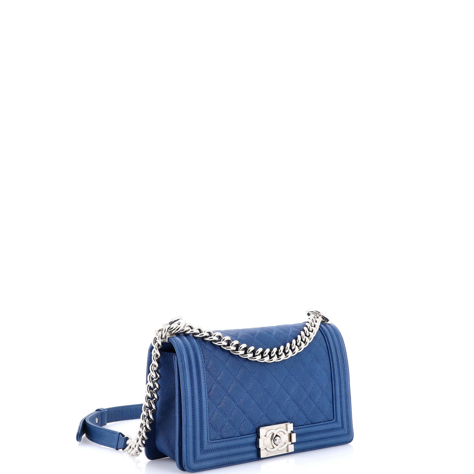 Boy Flap Bag Quilted Caviar Old Medium