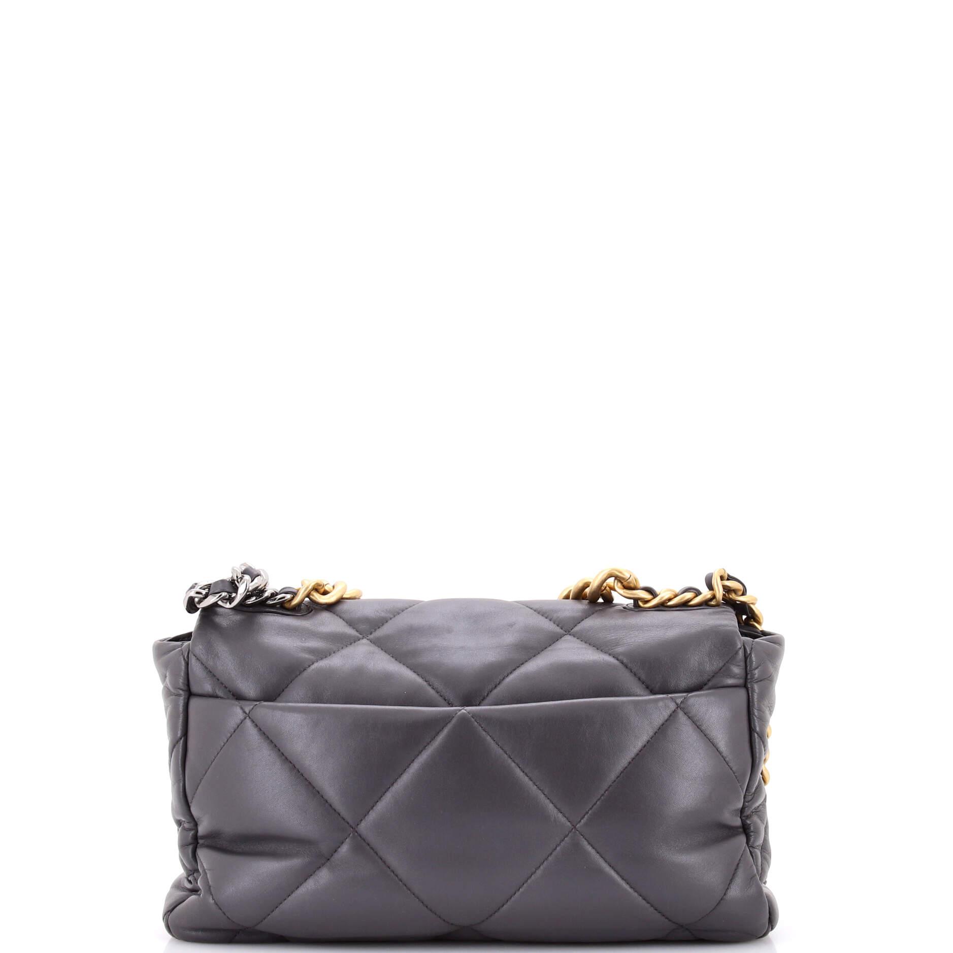 19 Flap Bag Quilted Leather Large