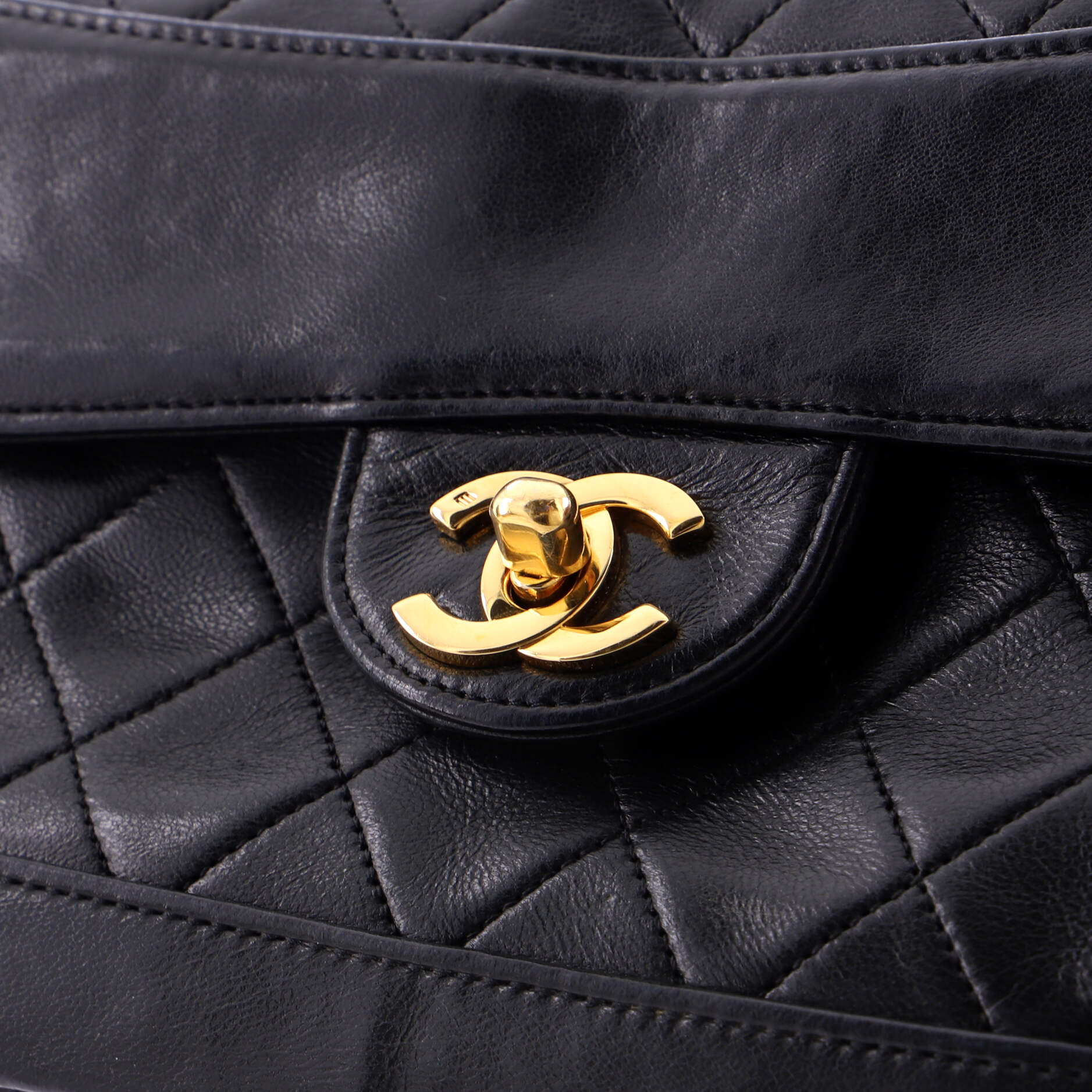 Vintage CC Chain Flap Bag Quilted Lambskin Medium