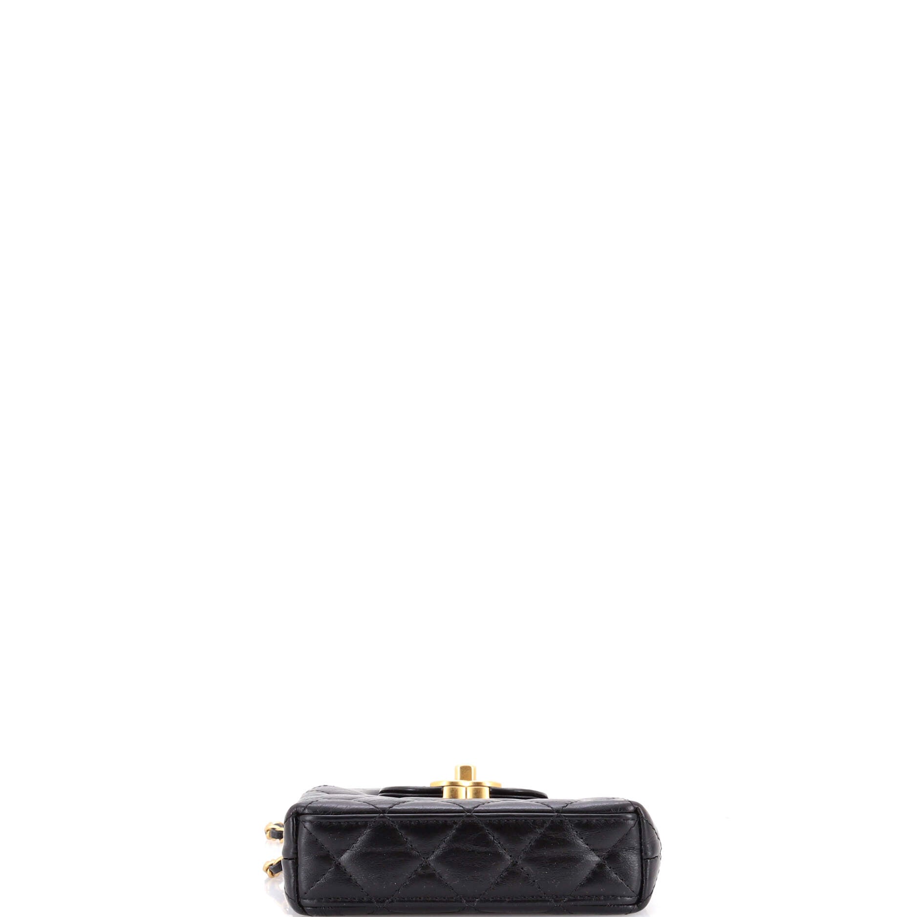 Kelly Top Handle Shopping Bag Quilted Shiny Aged Calfskin Nano