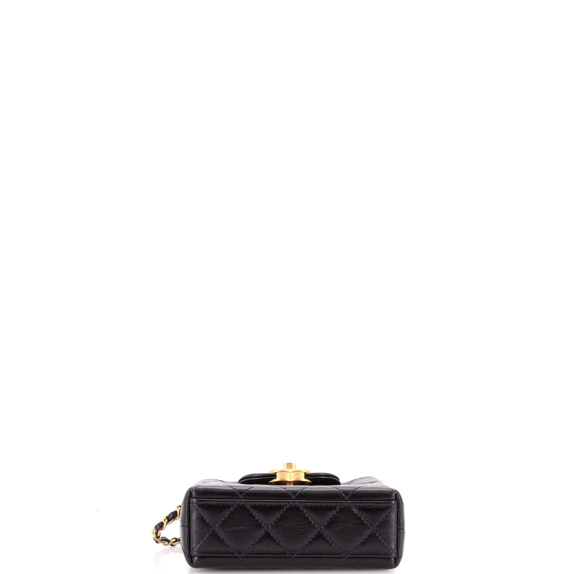 Kelly Top Handle Shopping Bag Quilted Shiny Aged Calfskin Nano
