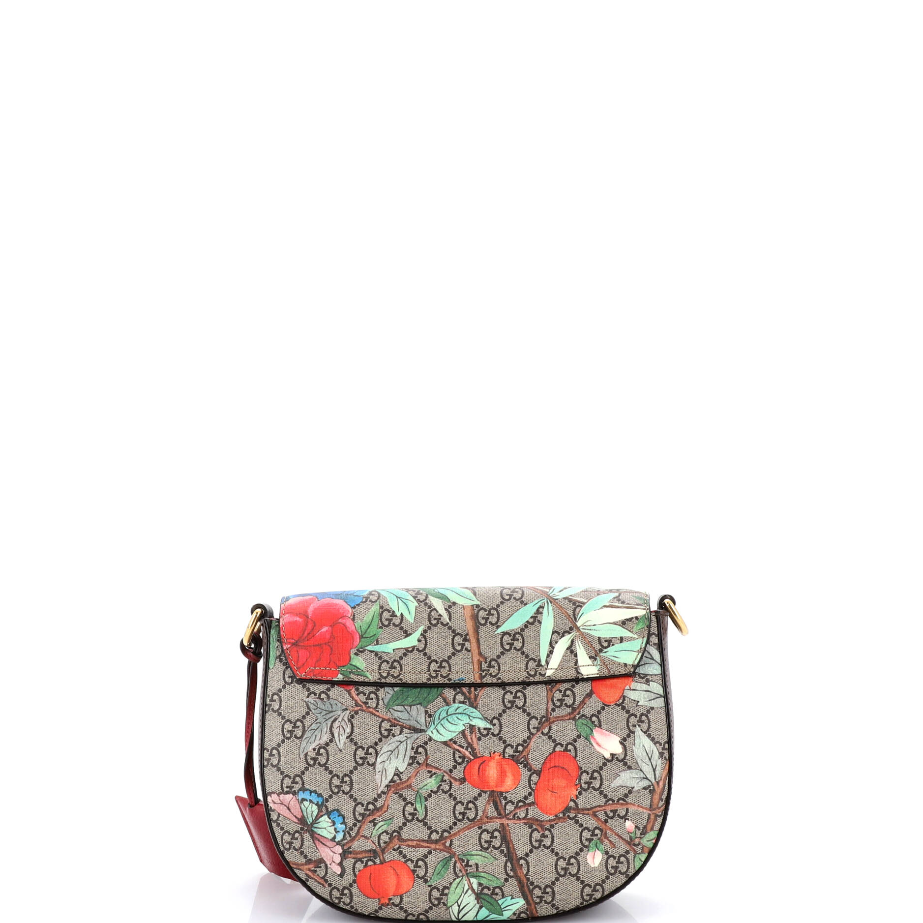 Padlock Saddle Shoulder Bag Tian Print GG Coated Canvas Medium
