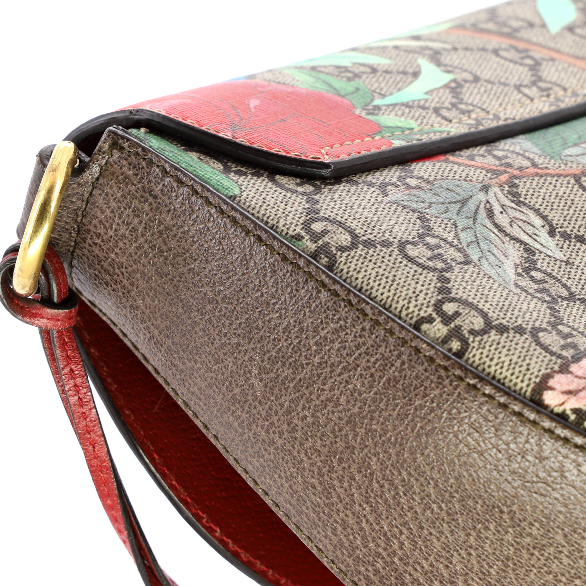 Padlock Saddle Shoulder Bag Tian Print GG Coated Canvas Medium