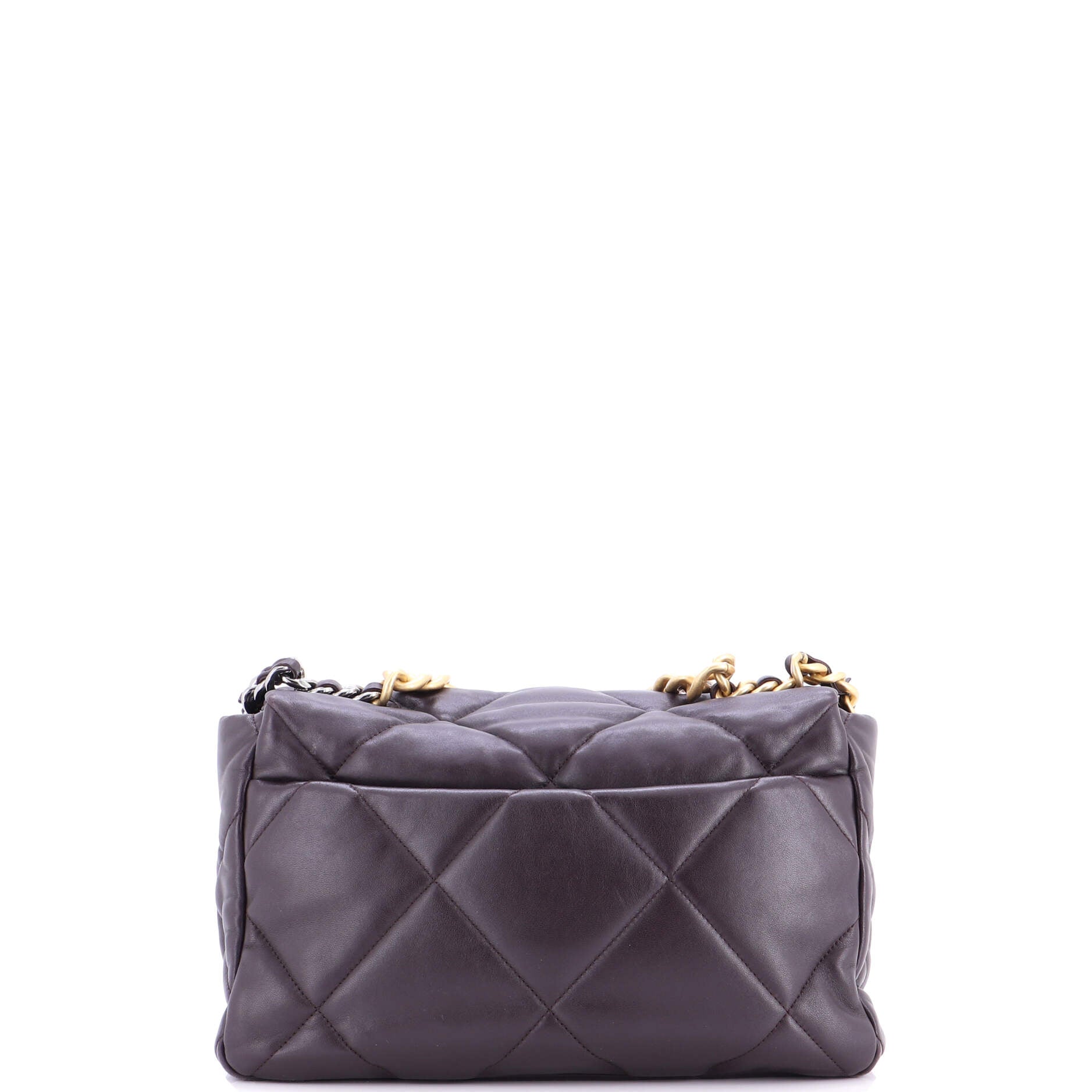 19 Flap Bag Quilted Leather Large