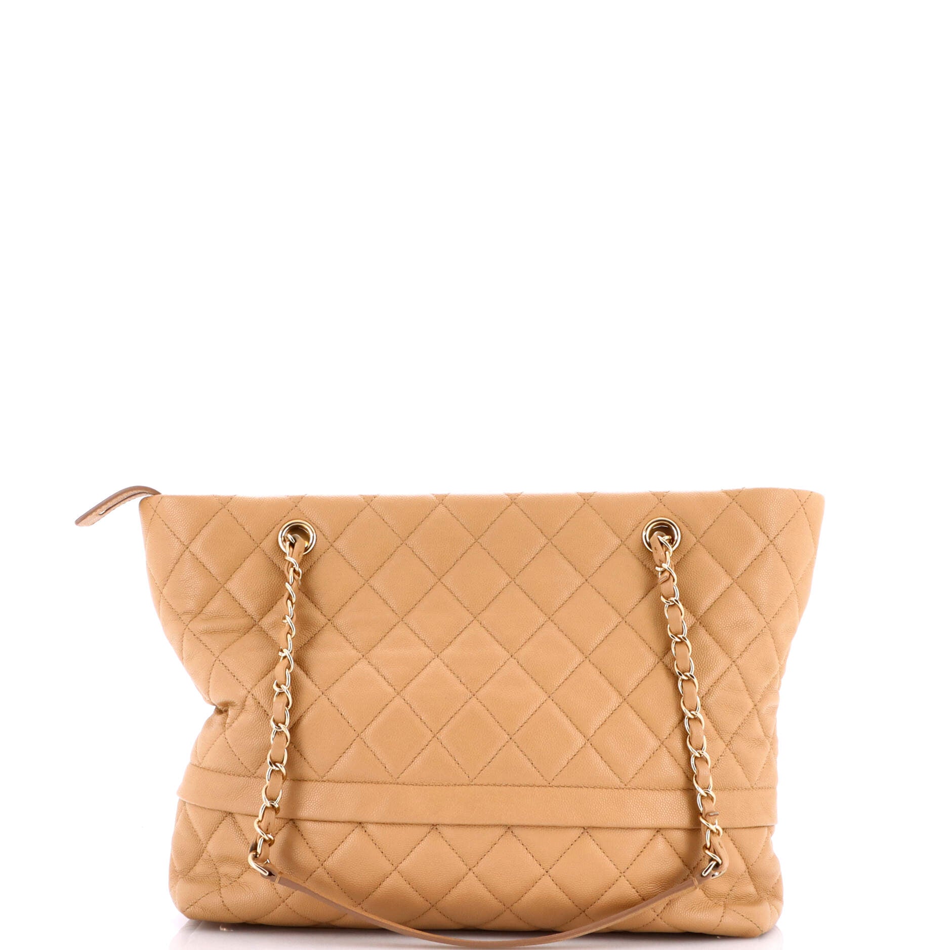 Rolled Up Tote Quilted Caviar