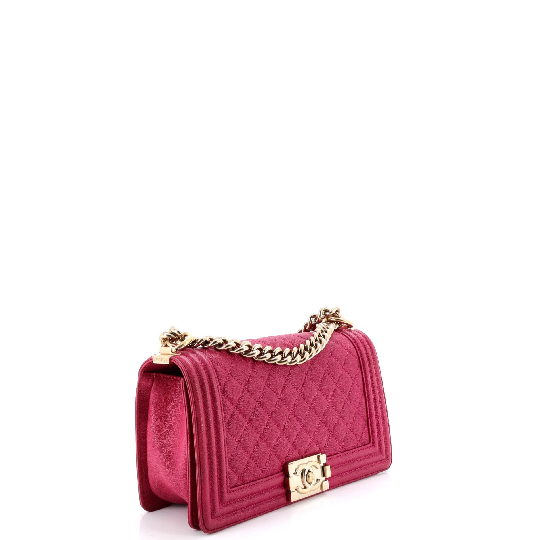 Boy Flap Bag Quilted Caviar Old Medium