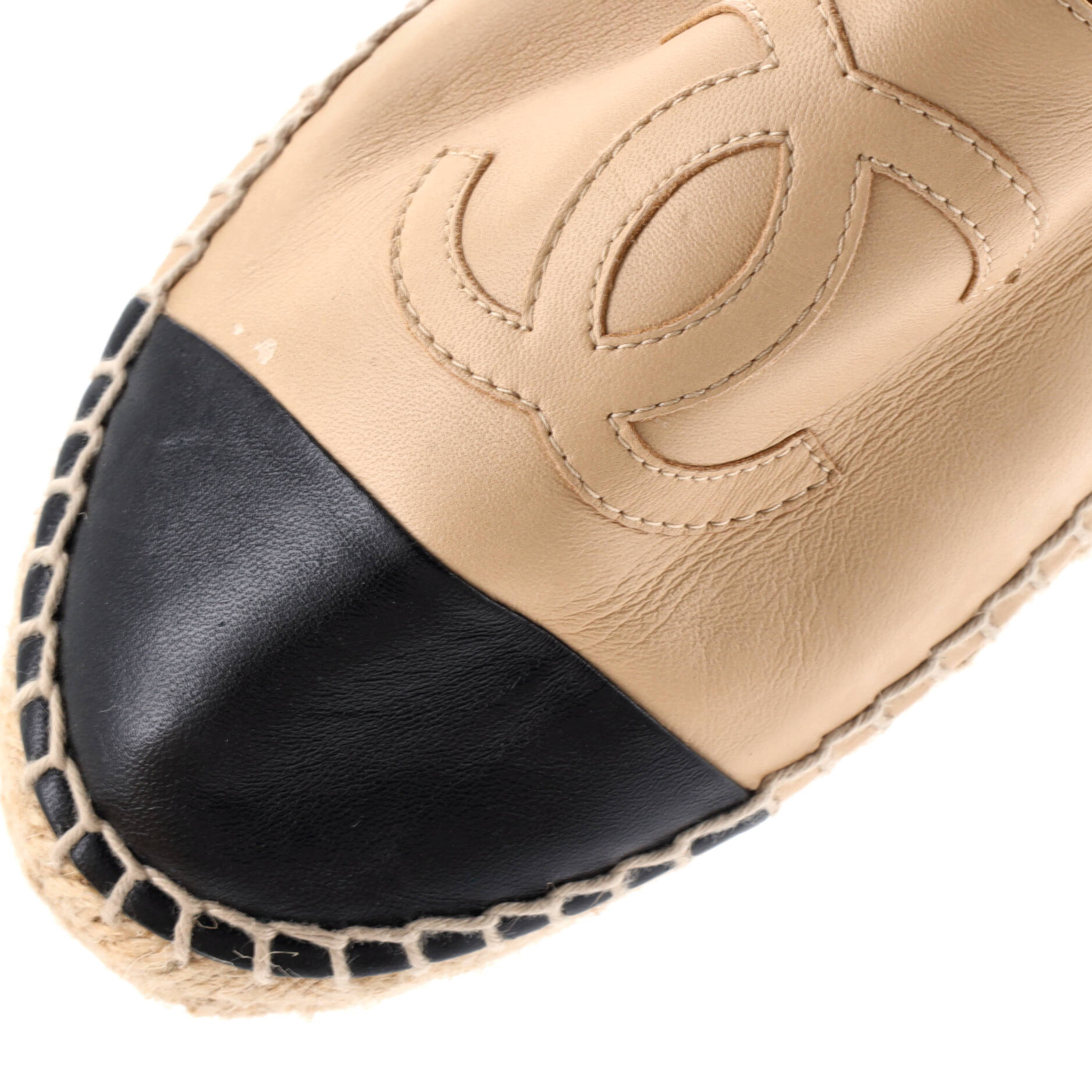 Women's CC Cap Toe Espadrilles Leather