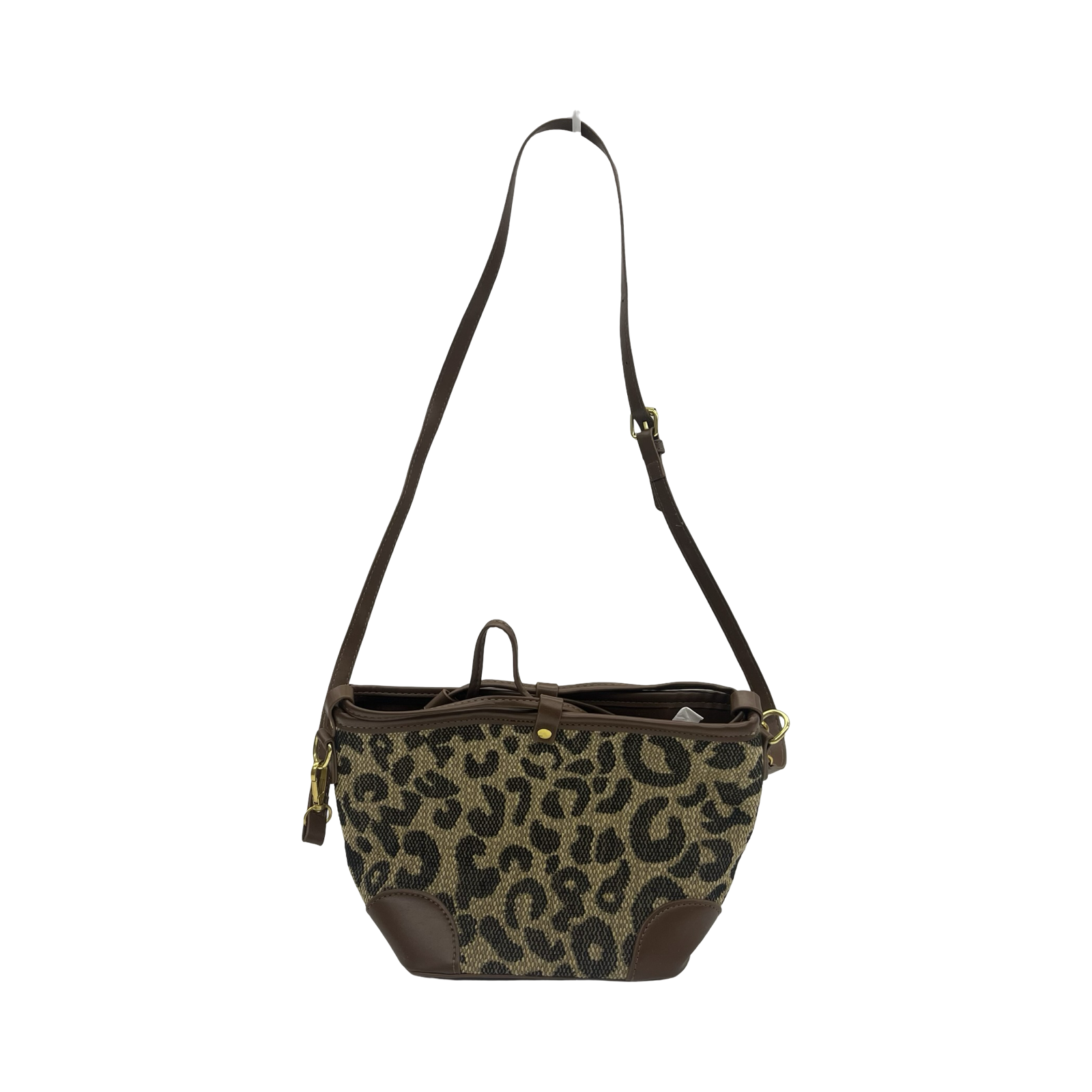 Handbag By Clothes Mentor In Leopard Print, Size:Medium