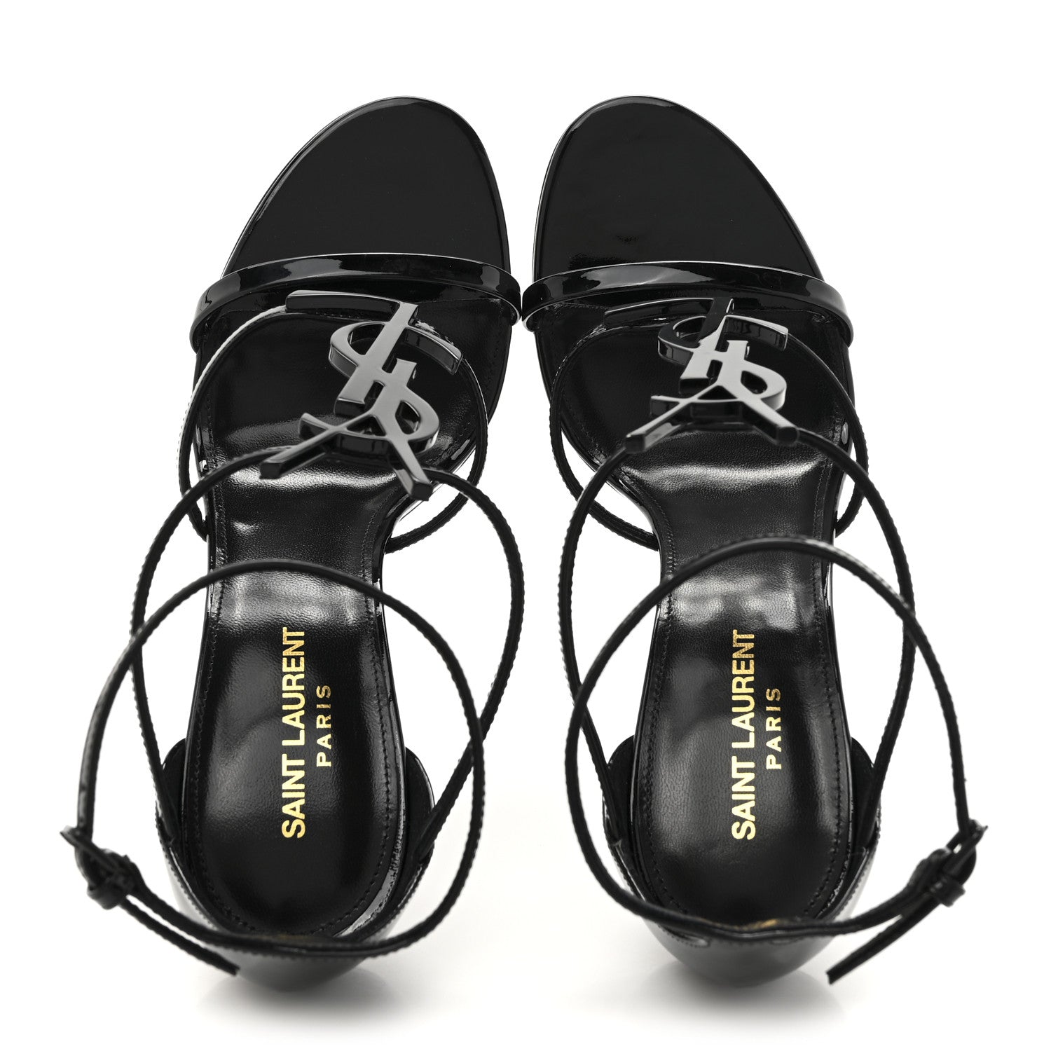 Patent Cassandra 100 Ankle Strap Sandals 39.5 Black