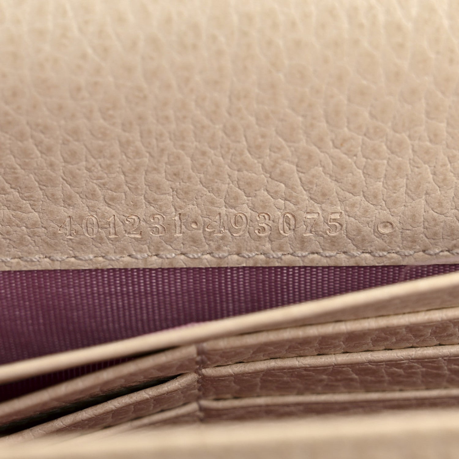 Dollar Calfskin Mini Dionysus Chain Wallet Mystic White