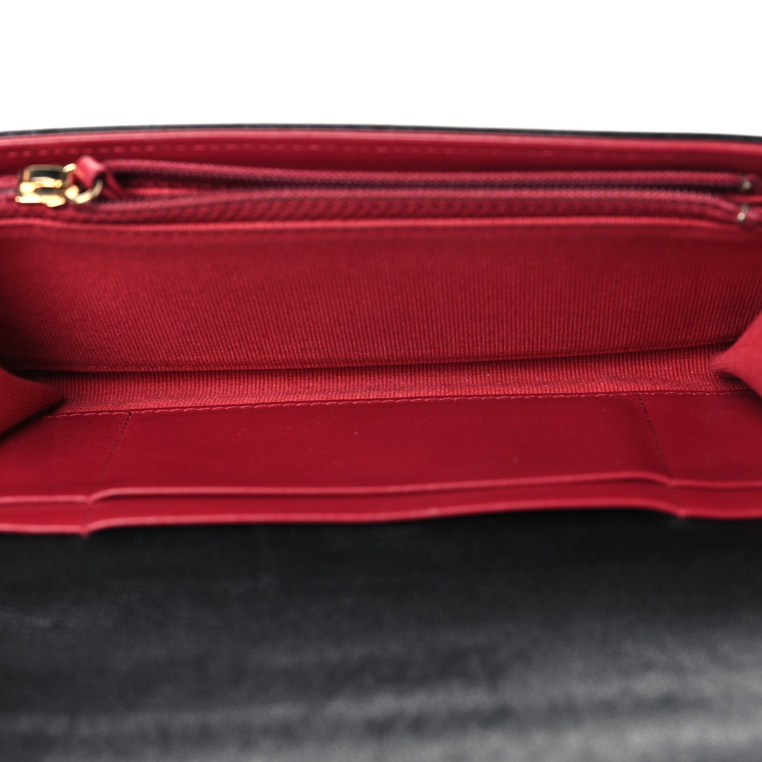 Lambskin Quilted Chanel 19 Flap Wallet Black