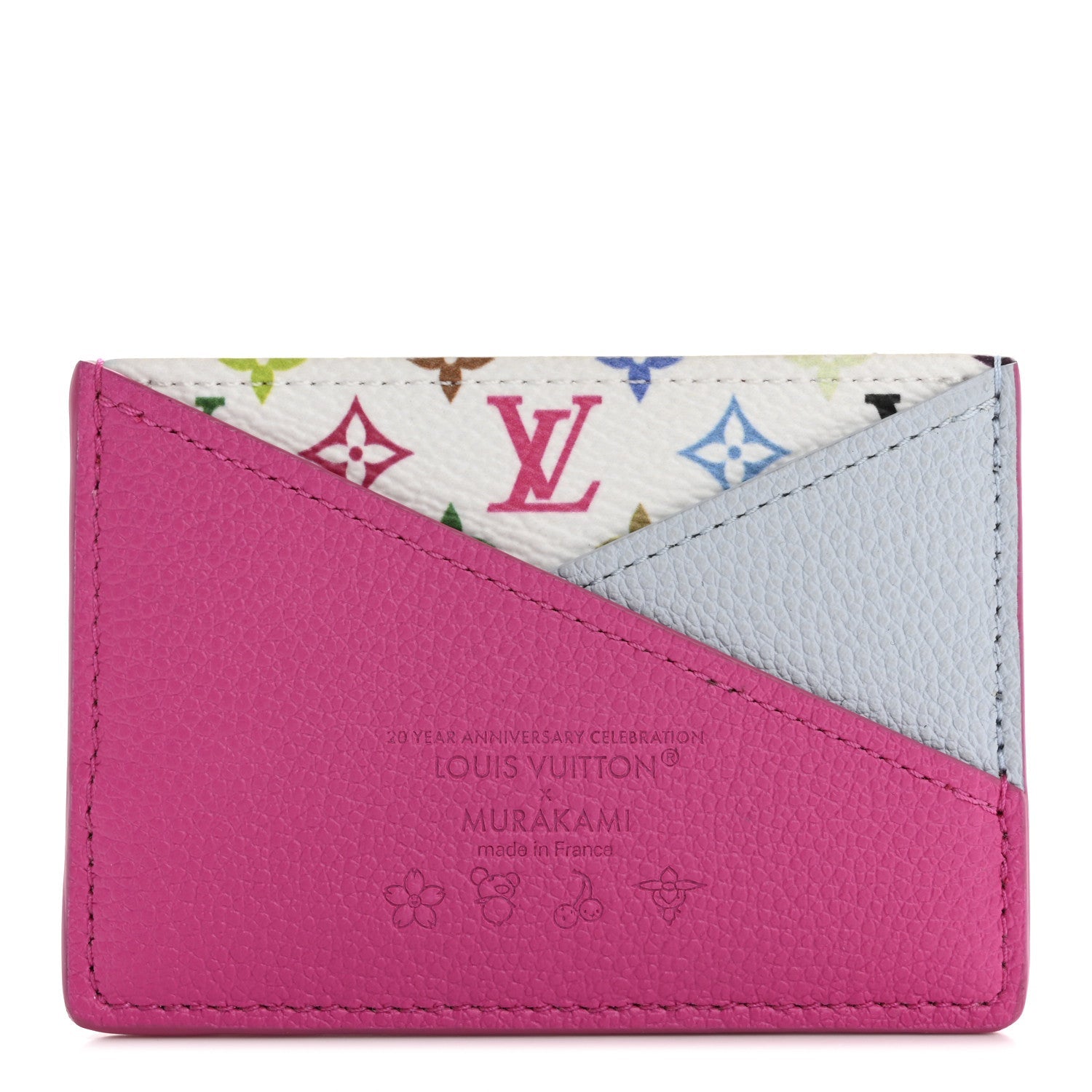 LV X TM Monogram Multicolor Criss-Cross Card Holder Kawaii Pink