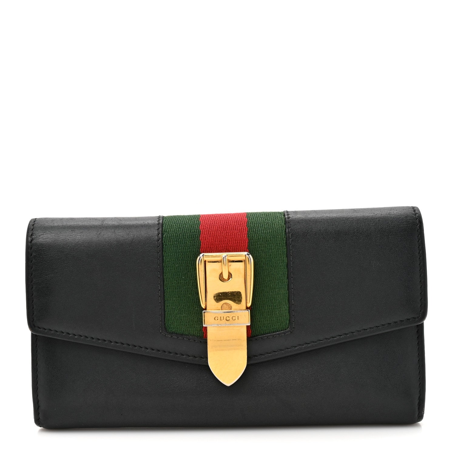 Calfskin Sylvie Continental Wallet Black